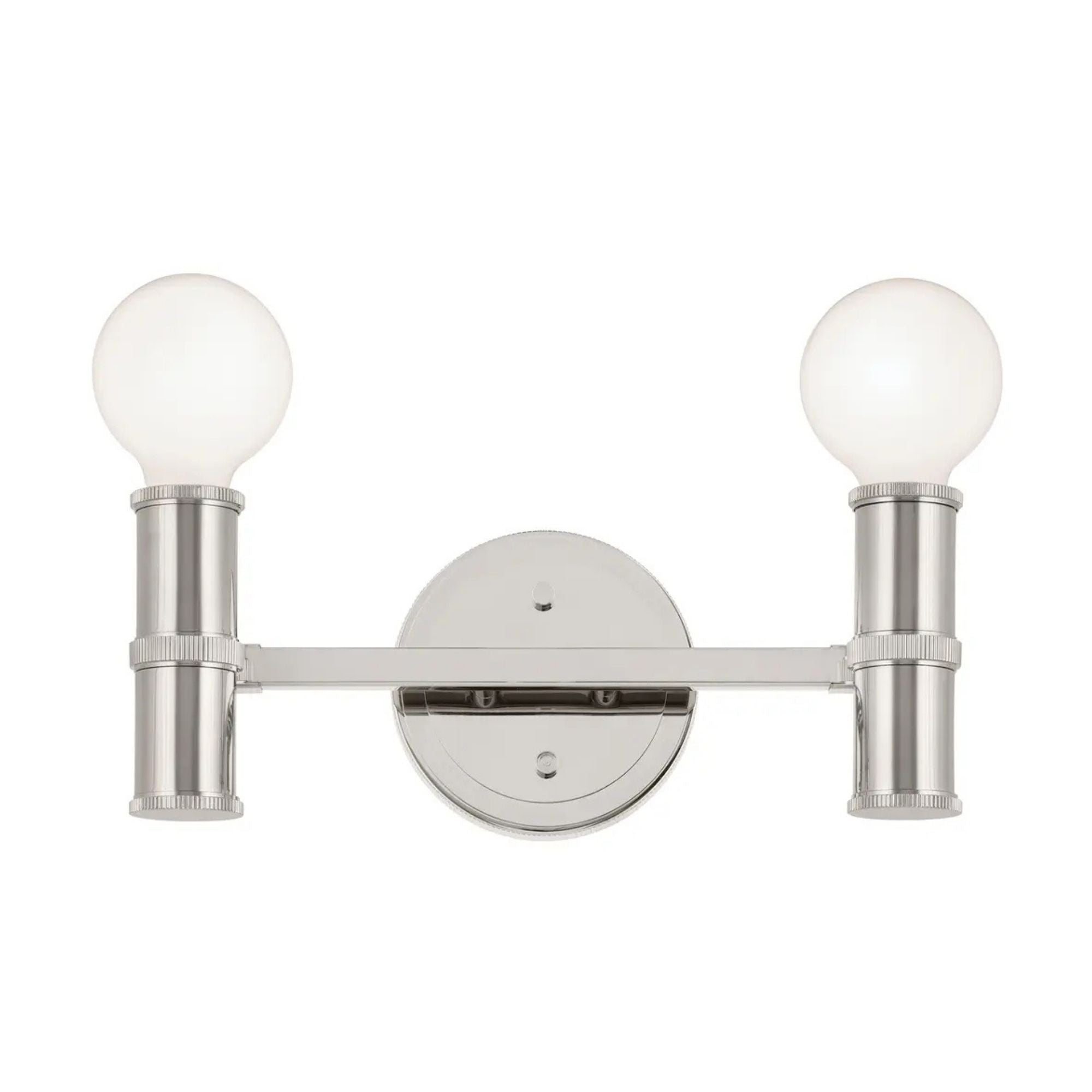 Torche 13 in. 2-Light Bathroom Vanity Light, Polished Nickel