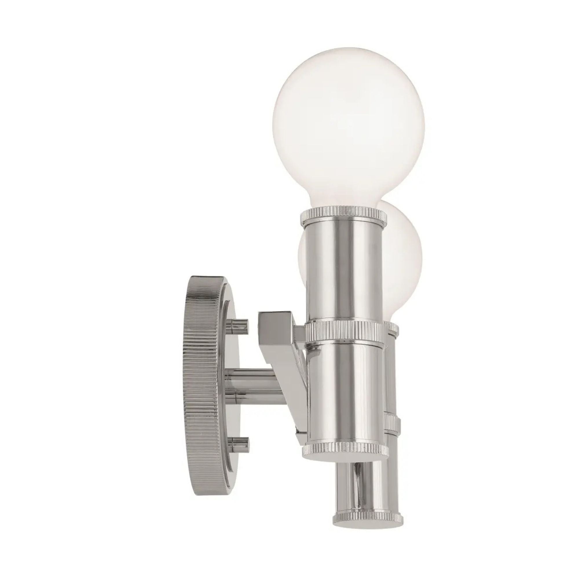 Torche 13 in. 2-Light Bathroom Vanity Light, Polished Nickel