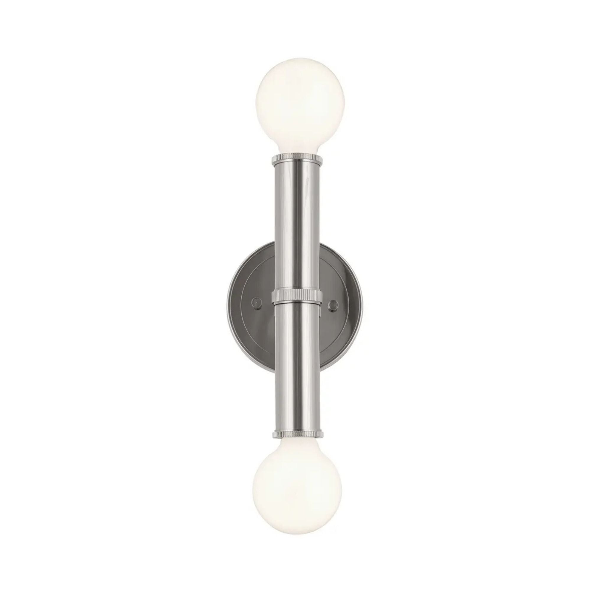 Torche 9.75 in. 2-Light Wall Sconce, Polished Nickel