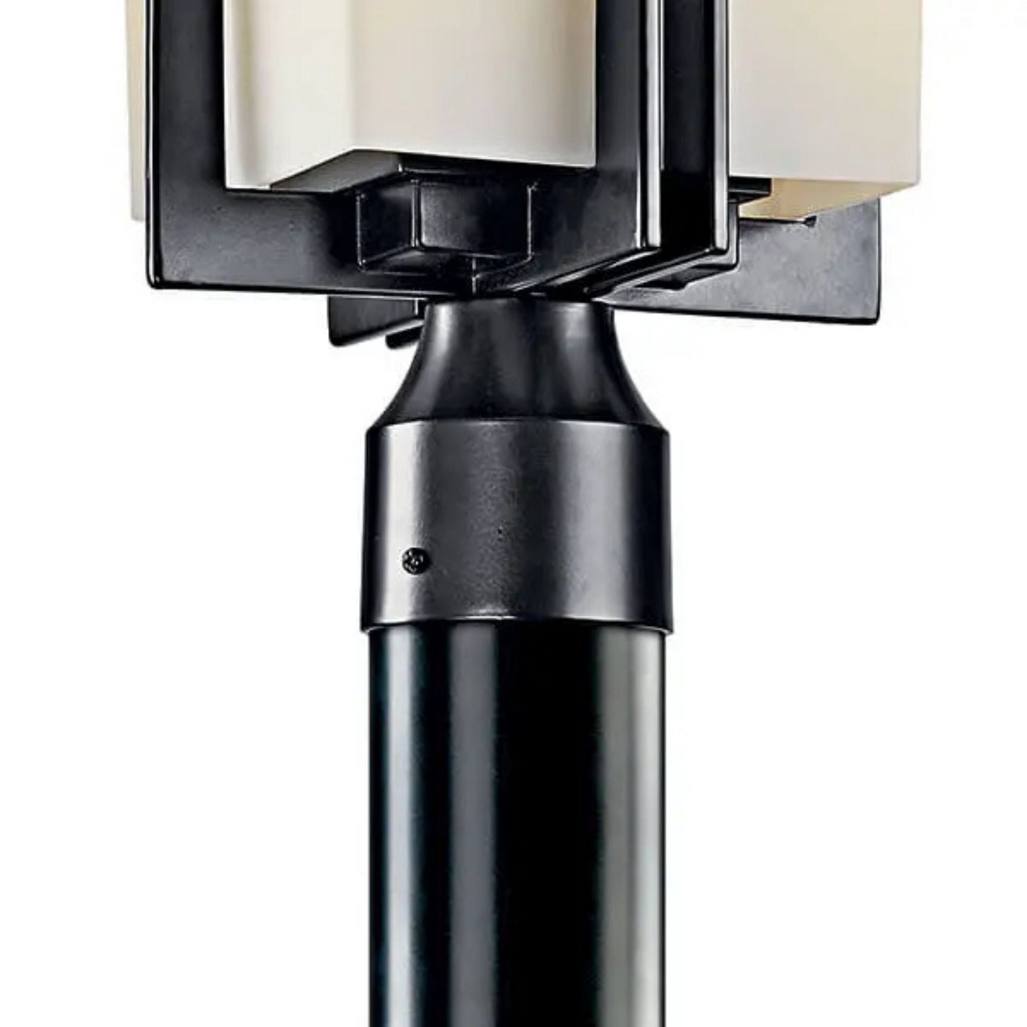 Tremillo Outdoor Post Light, Black with Clear Glass