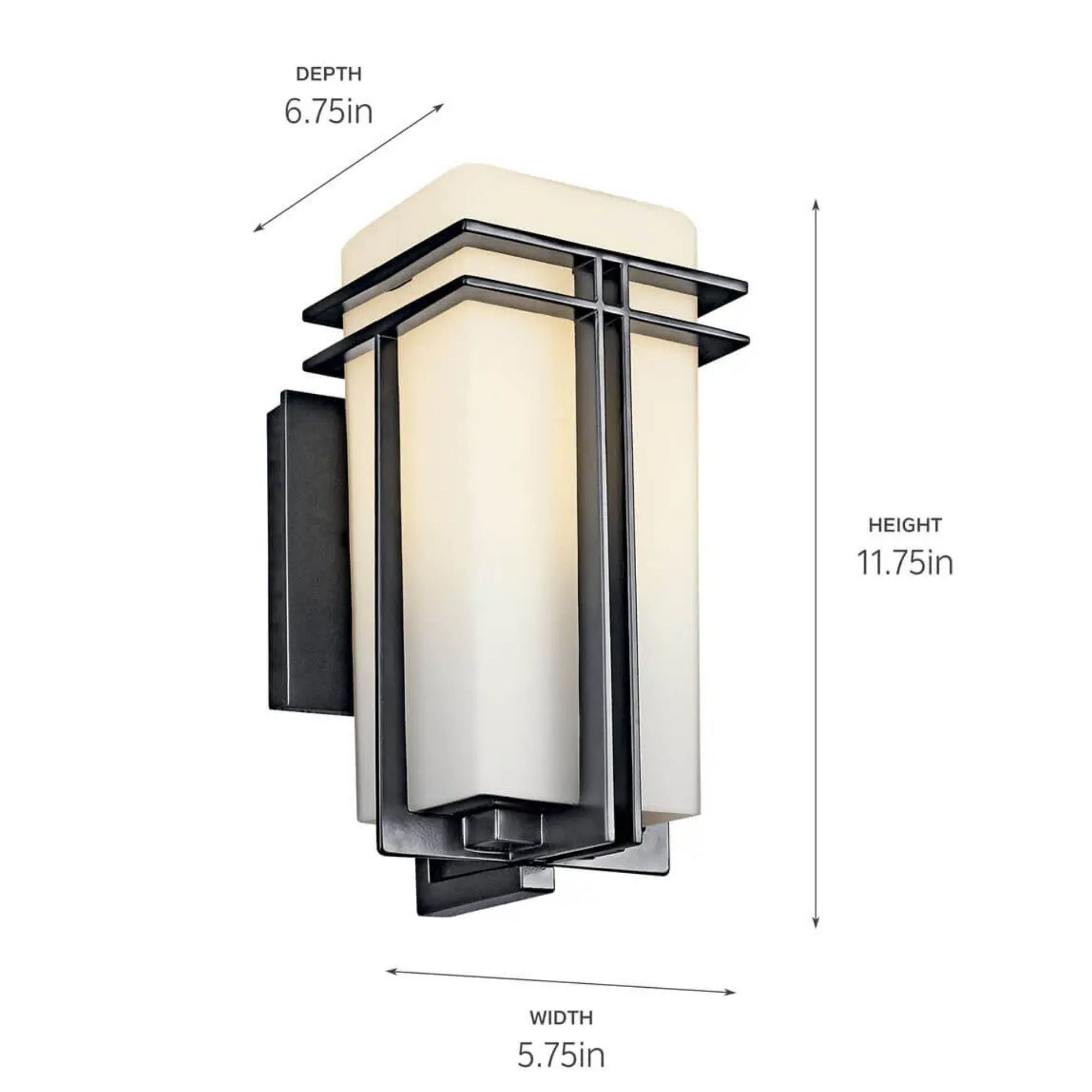Tremillo 11.75 in. Outdoor Sconce, Black