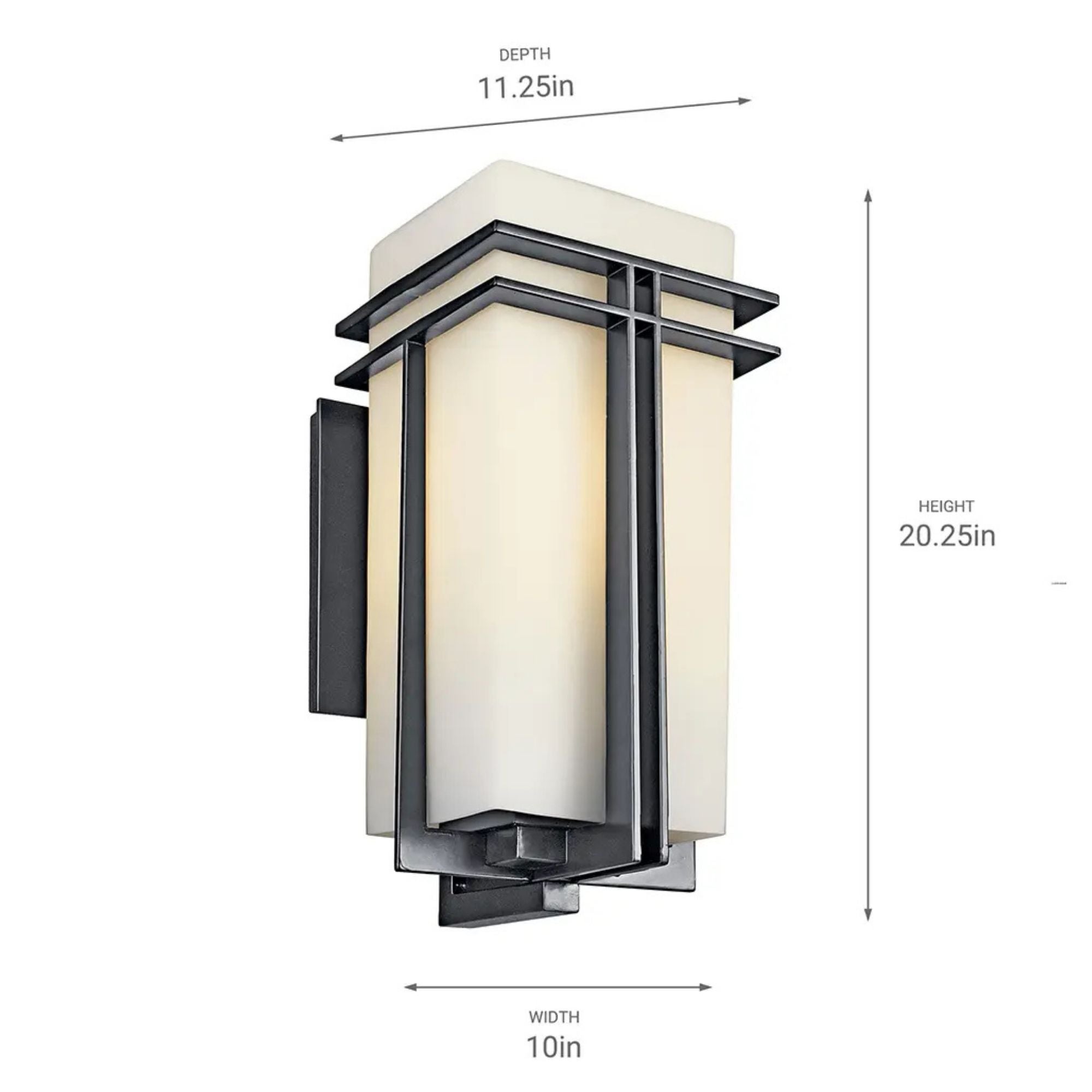 Tremillo 20.25 in. Outdoor Sconce, Black with Clear Glass