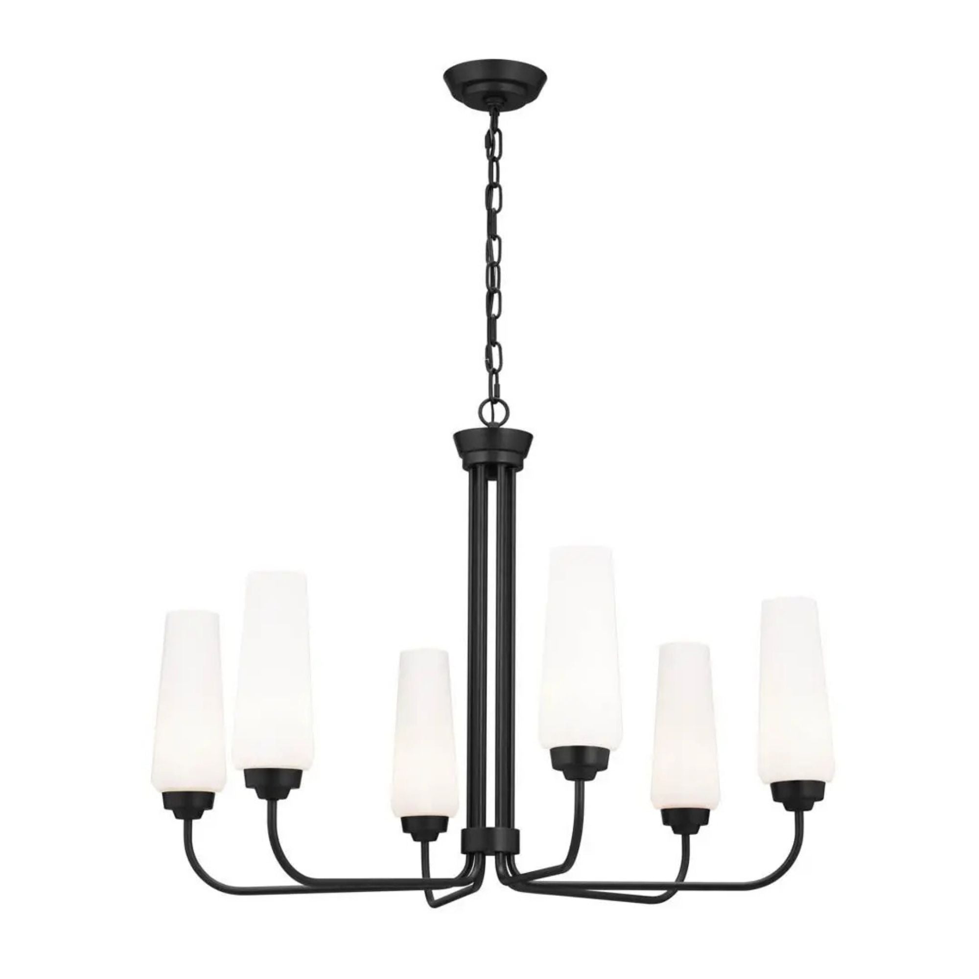 Truby 29.25 in. 6-Light Chandelier, Black
