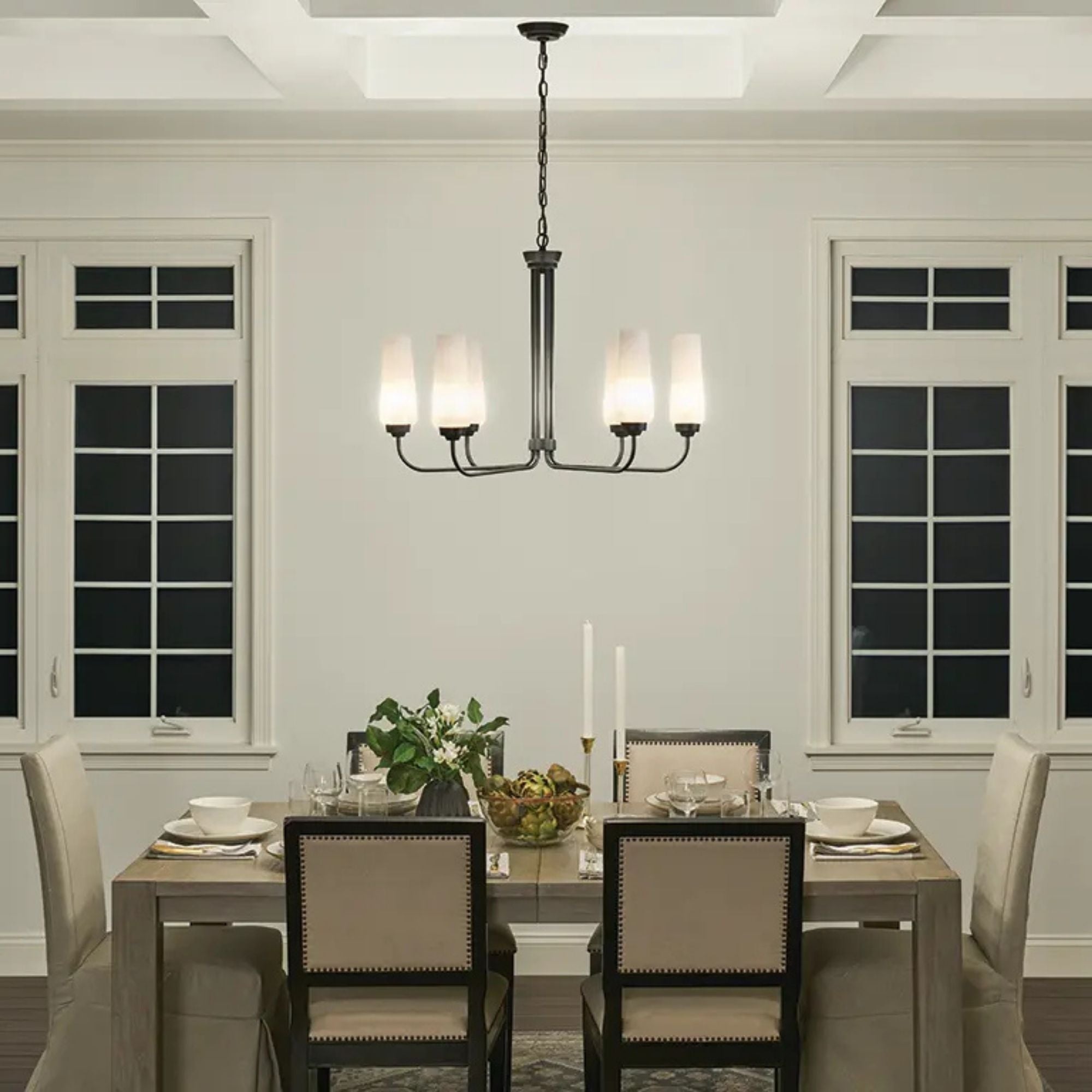 Truby 29.25 in. 6-Light Chandelier, Black