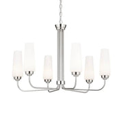 Truby 29.25 in. 6-Light Chandelier, Polished Nickel