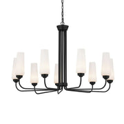 Truby 38 in. 9-Light Chandelier, Black