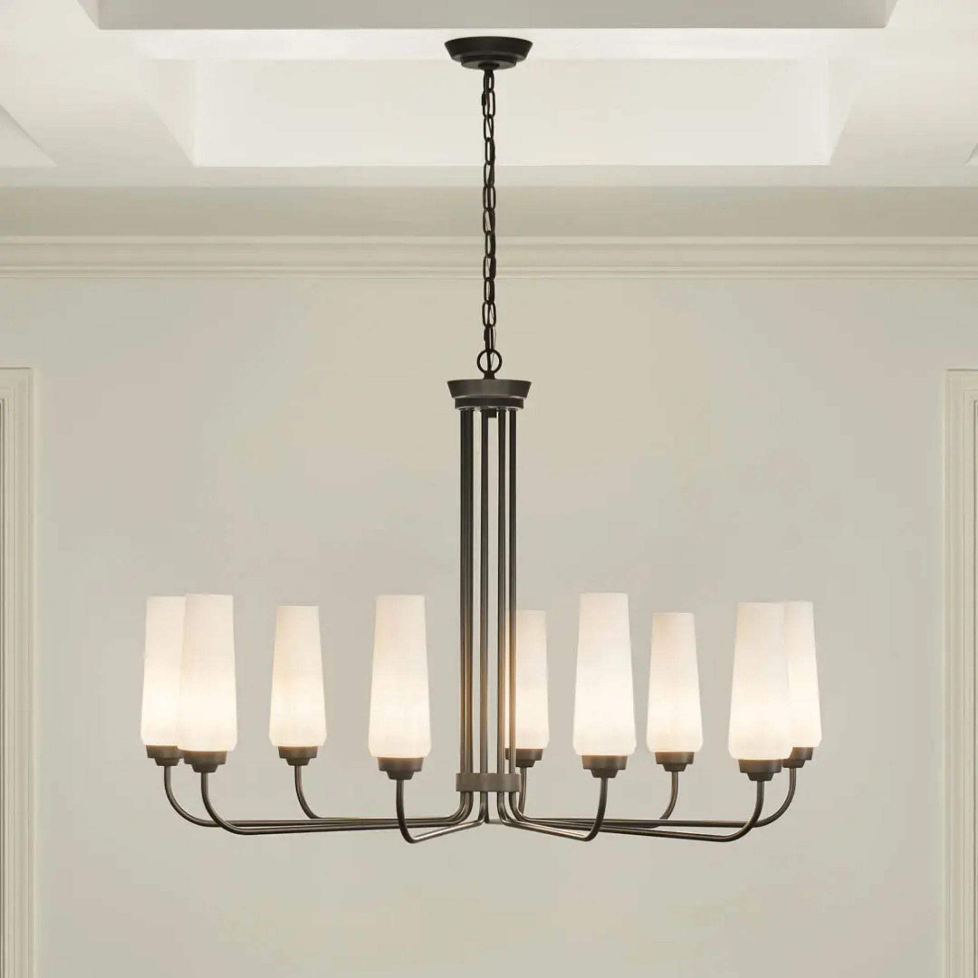 Truby 38 in. 9-Light Chandelier, Black