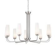 Truby 38 in. 9-Light Chandelier, Polished Nickel
