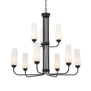 Truby 34 in. 9-Light Chandelier, Black