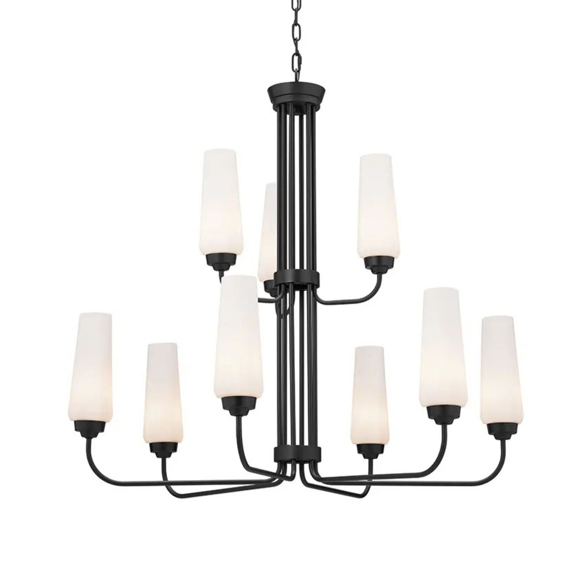 Truby 34 in. 9-Light Chandelier, Black