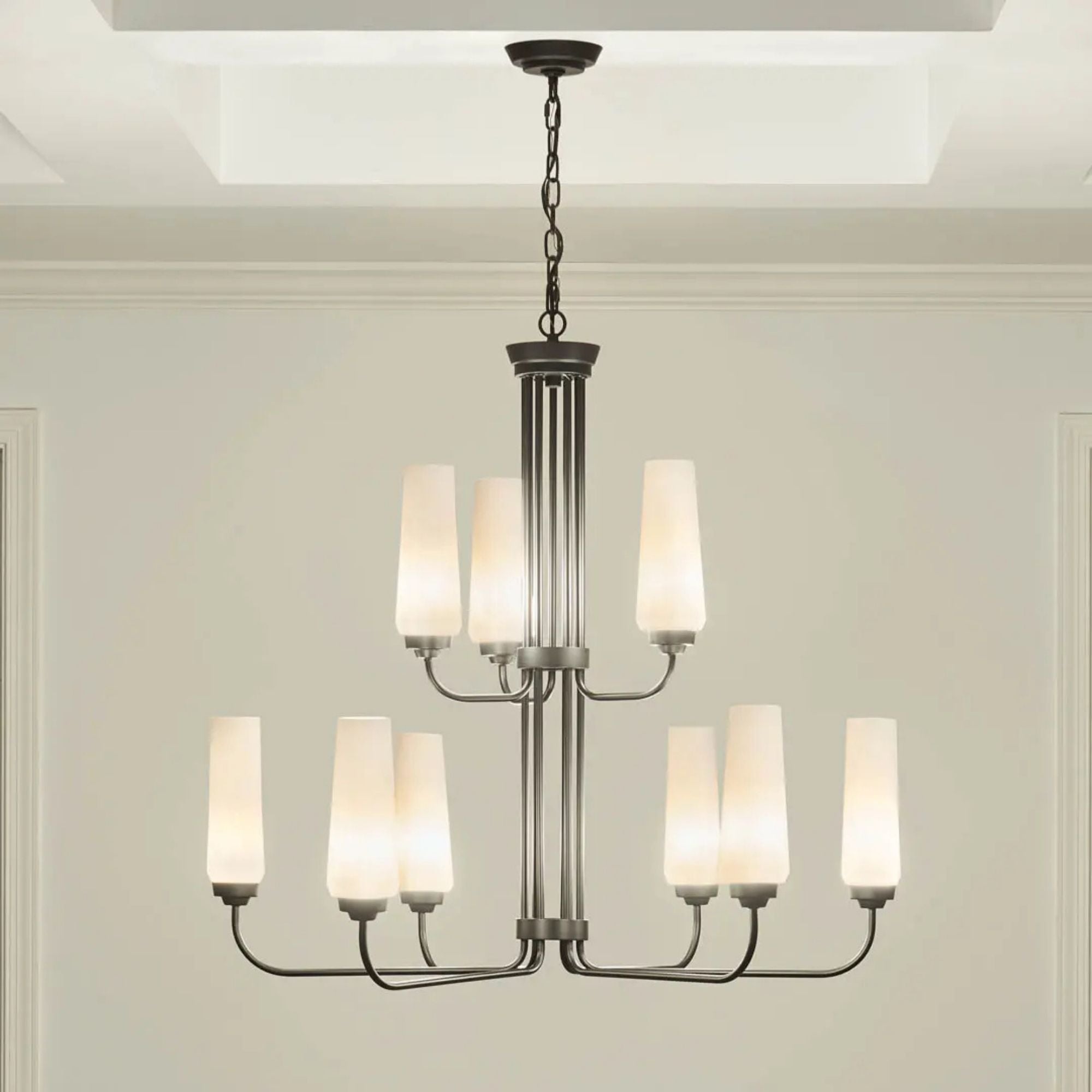 Truby 34 in. 9-Light Chandelier, Black