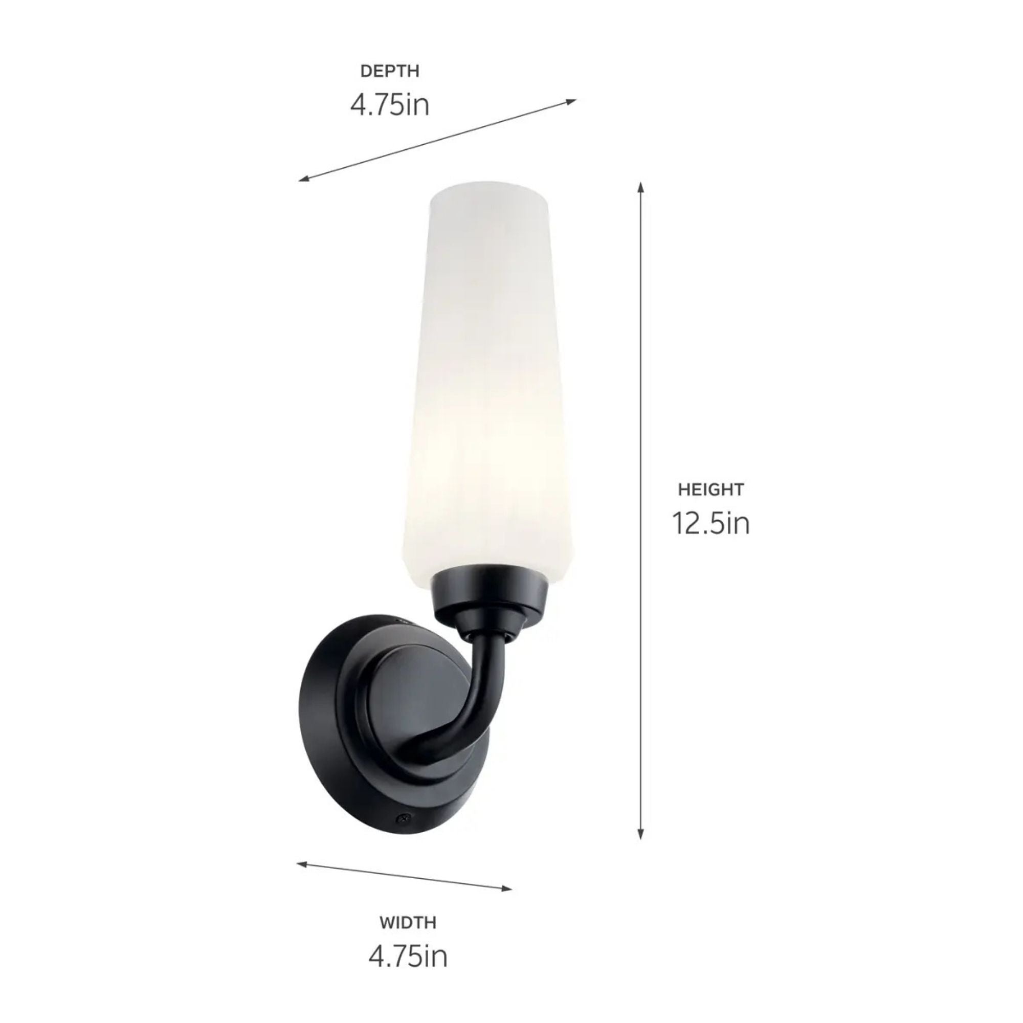 Truby 12.5 in. Wall Sconce, Black