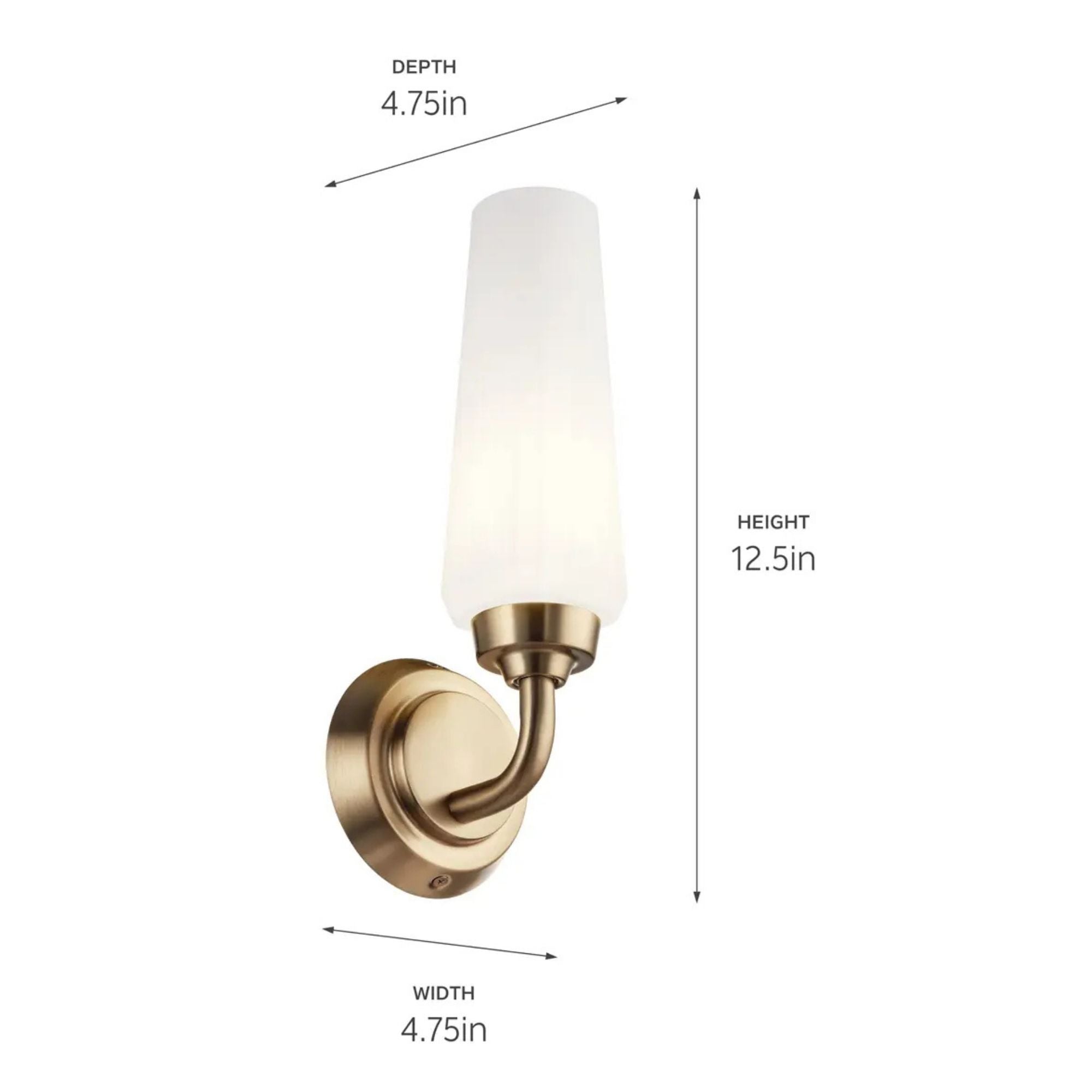 Truby 12.5 in. Wall Sconce, Champagne Bronze