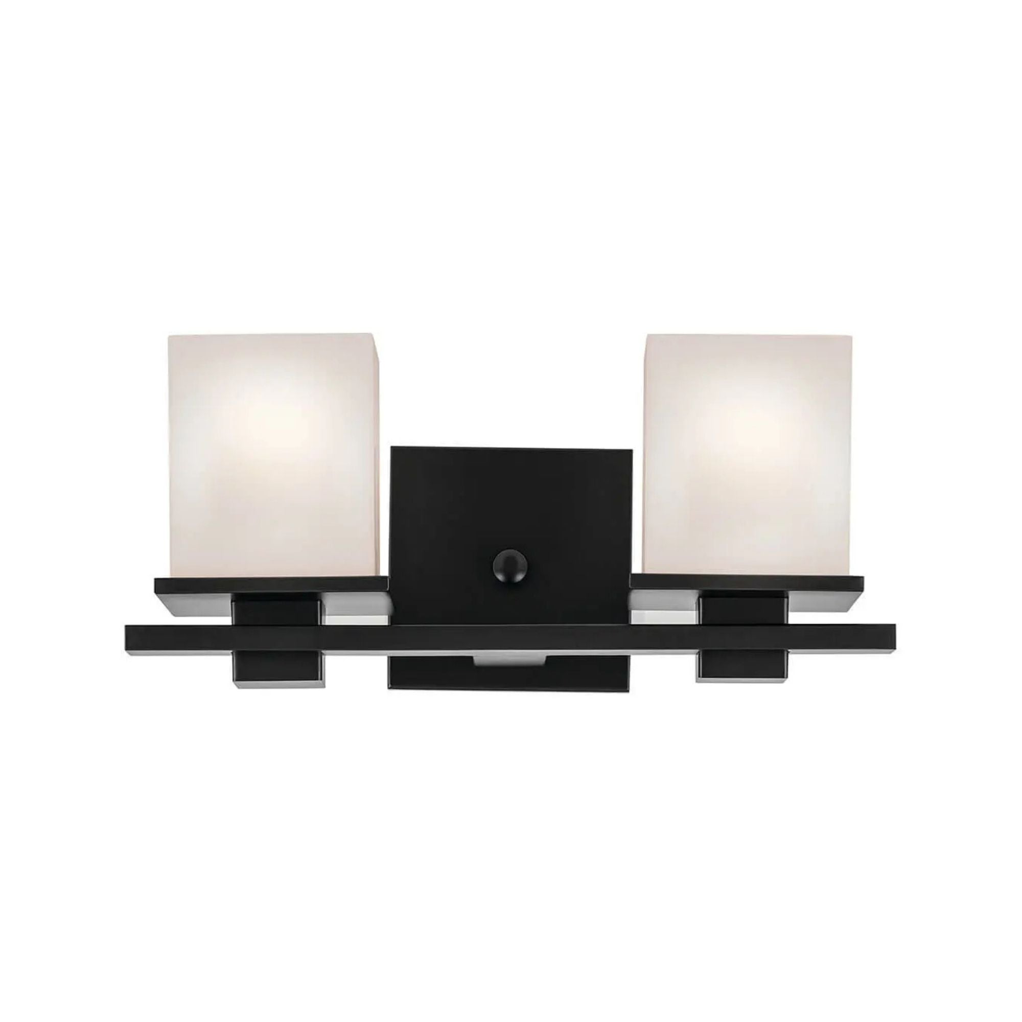 Tully 15 in. 2-Light Bathroom Vanity Light, Black