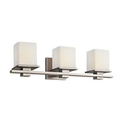 Kichler Tully 24 in. 3-Light Bathroom Vanity Light, Antique Pewter with Glass
