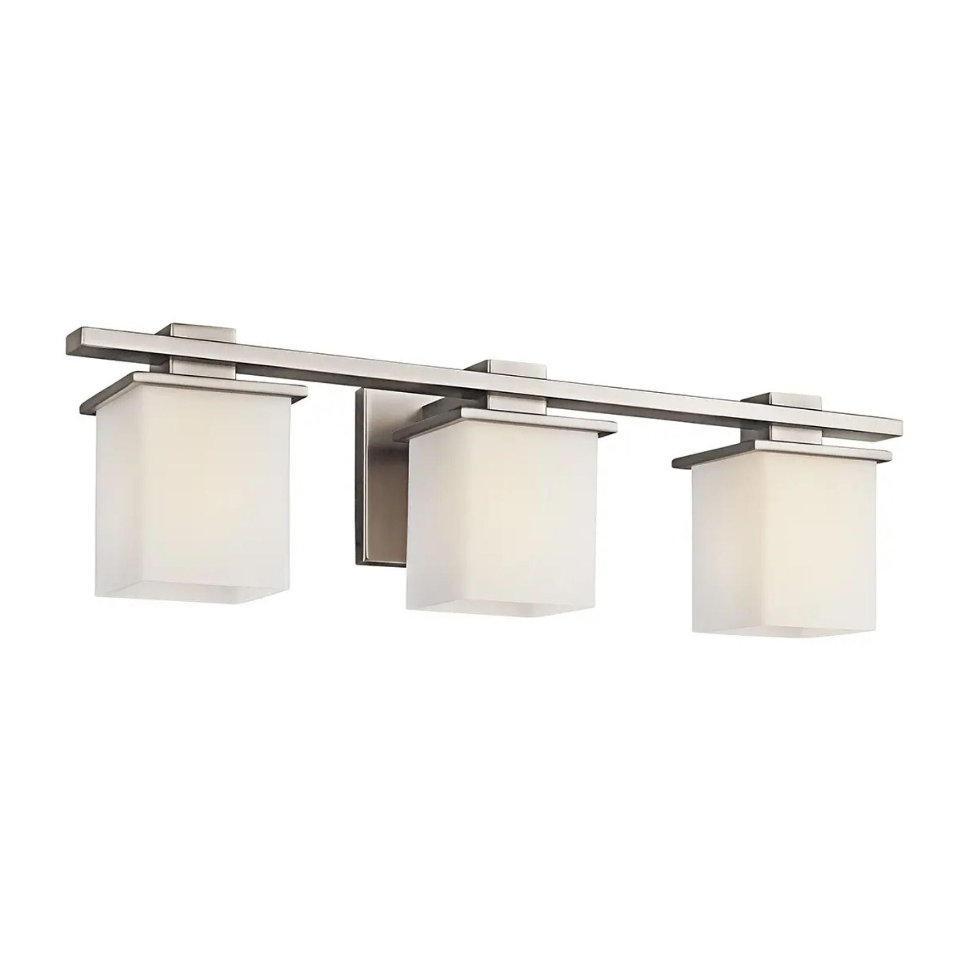 Kichler Tully 24 in. 3-Light Bathroom Vanity Light, Antique Pewter with Glass