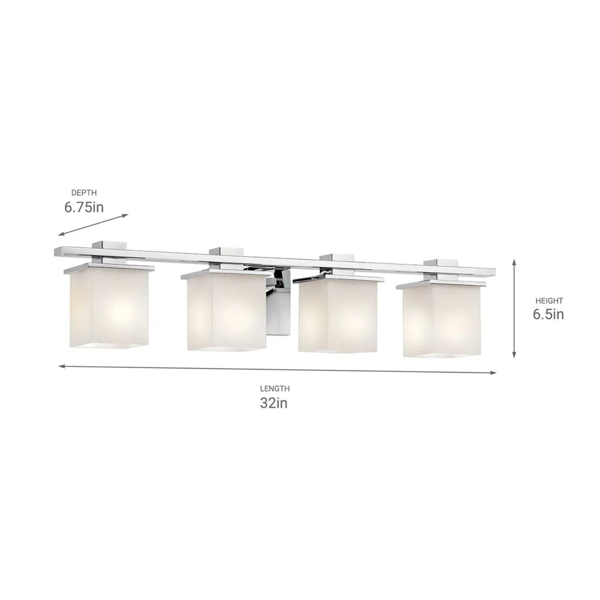Tully 32 in. 4-Light Bathroom Vanity Light, Chrome