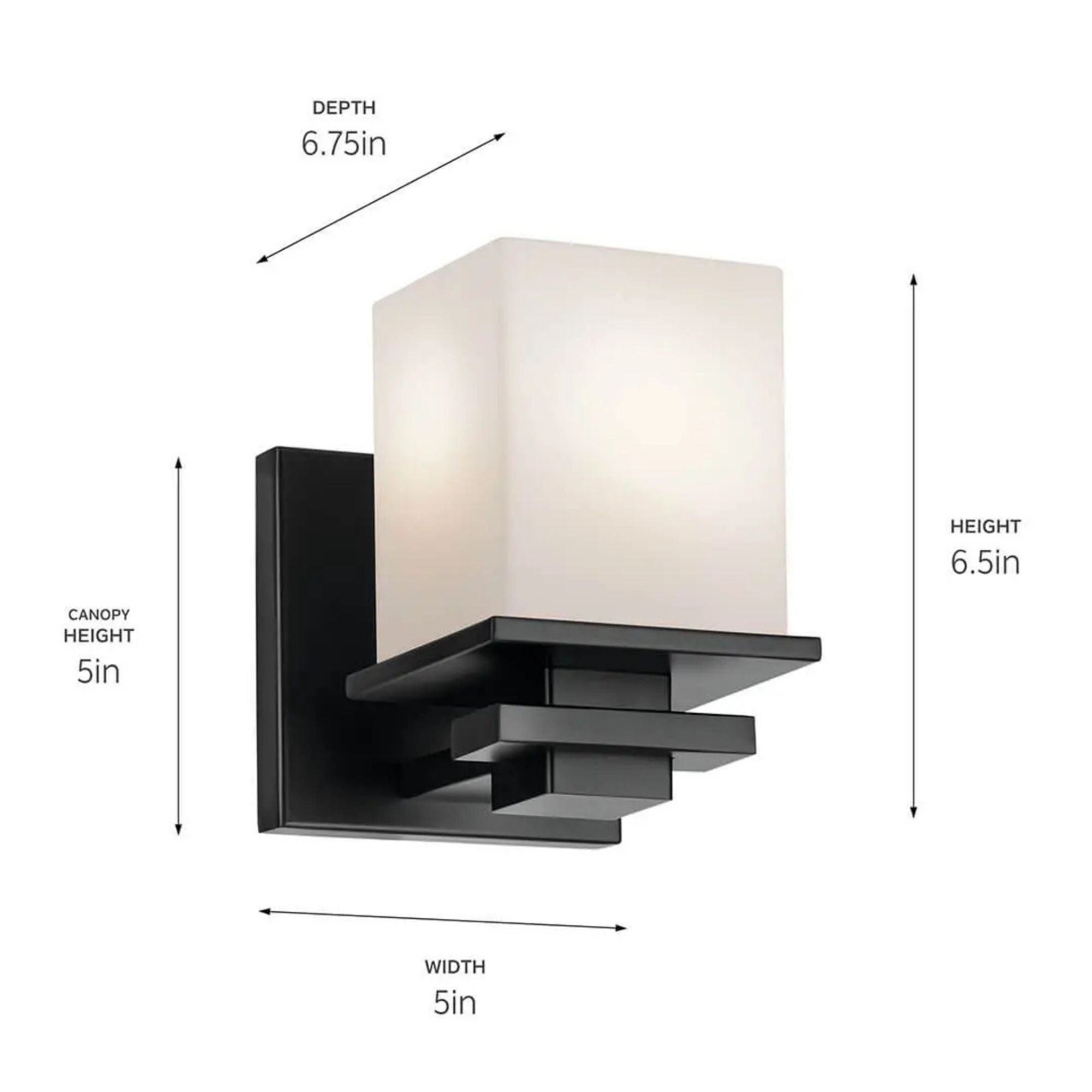 Tully 6.5 in. Wall Sconce, Black