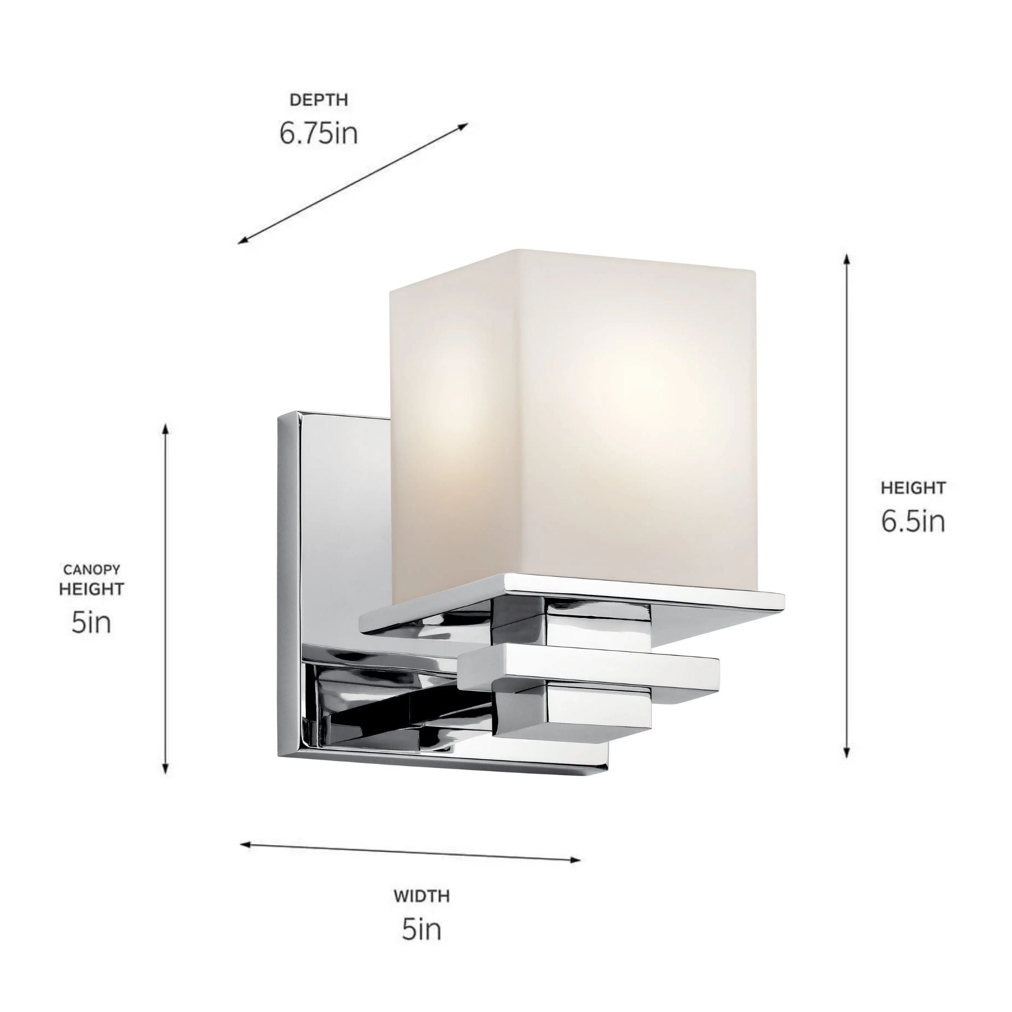Tully 6.5 in. Wall Sconce, Chrome