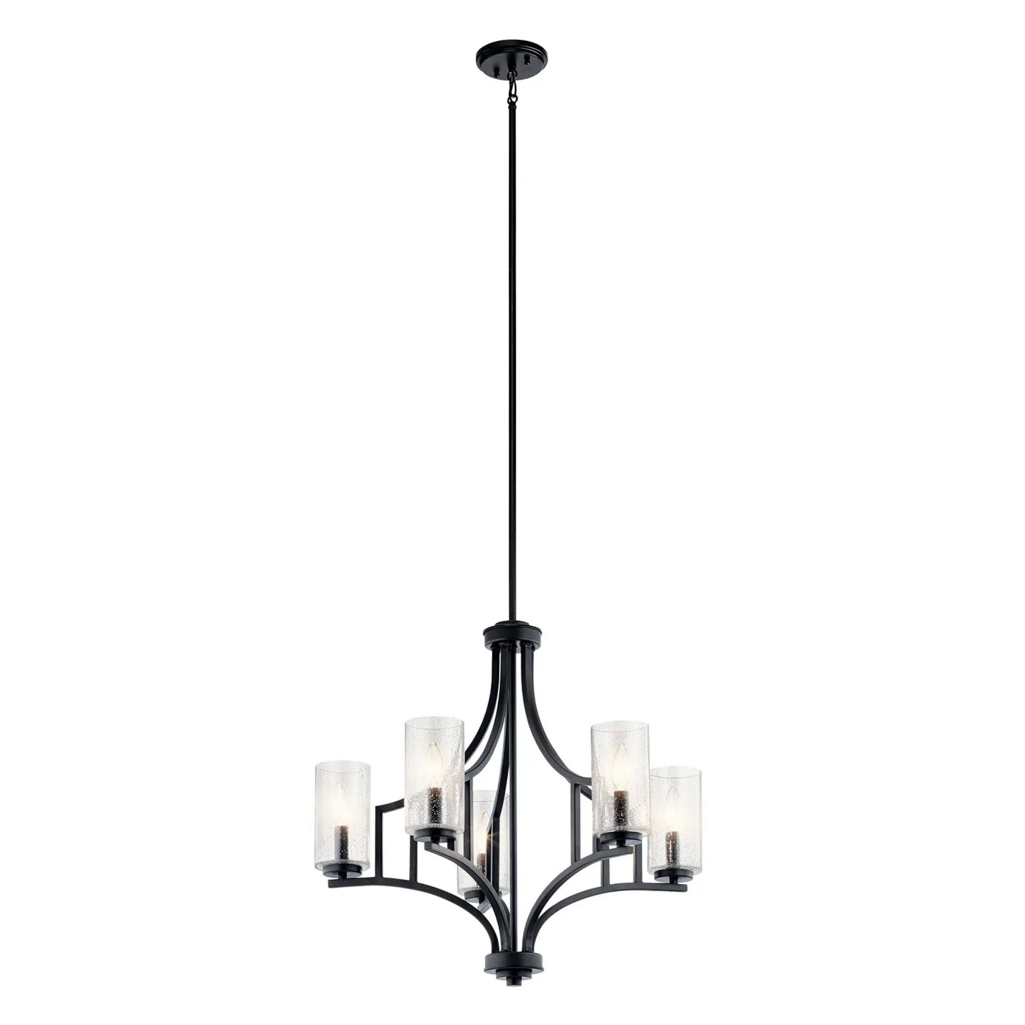 Vara 25.25 in. 5-Light Chandelier, Distressed Black