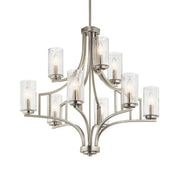 Kichler Vara 29.75 in. 9-Light Chandelier, Brushed Nickel