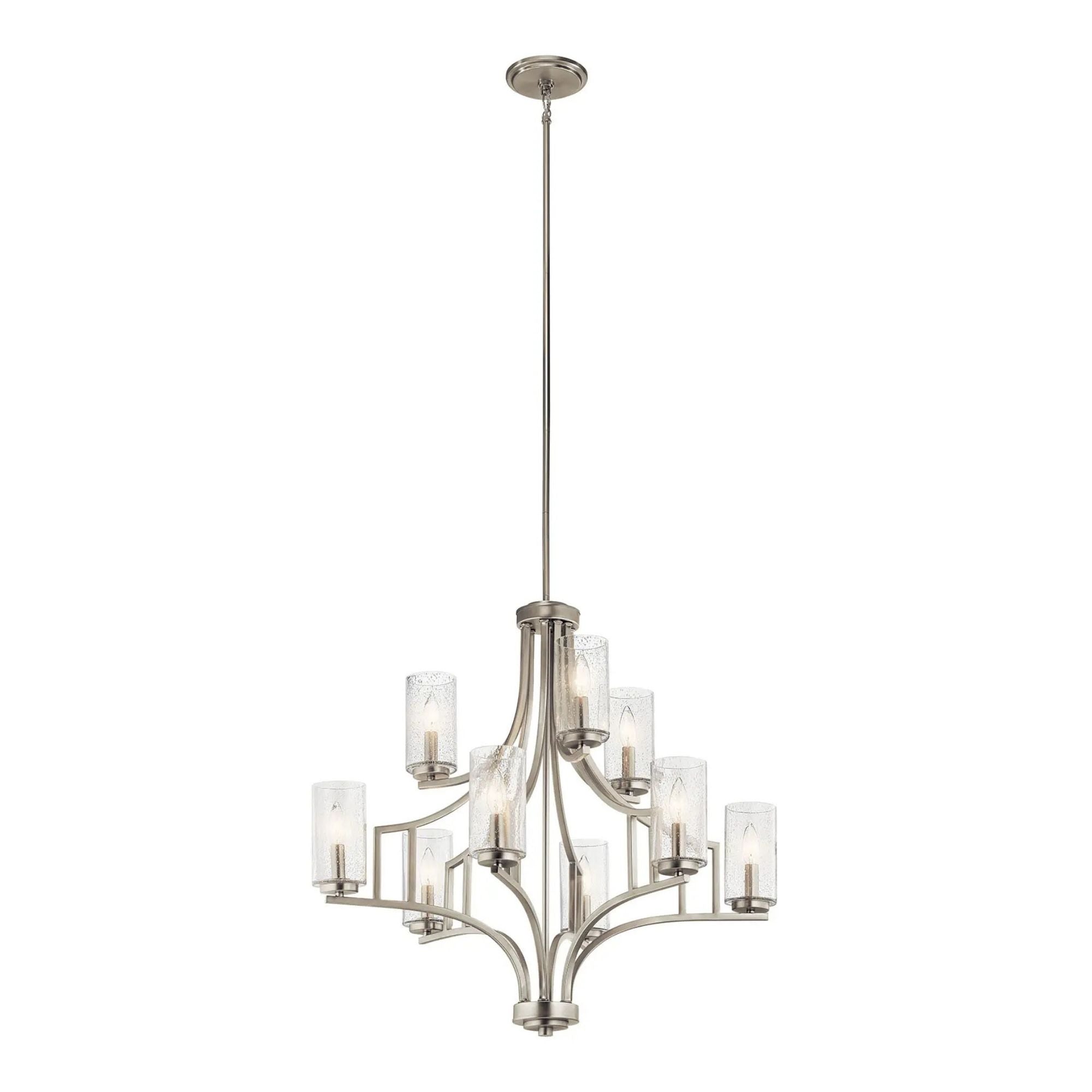 Kichler Vara 29.75 in. 9-Light Chandelier, Brushed Nickel