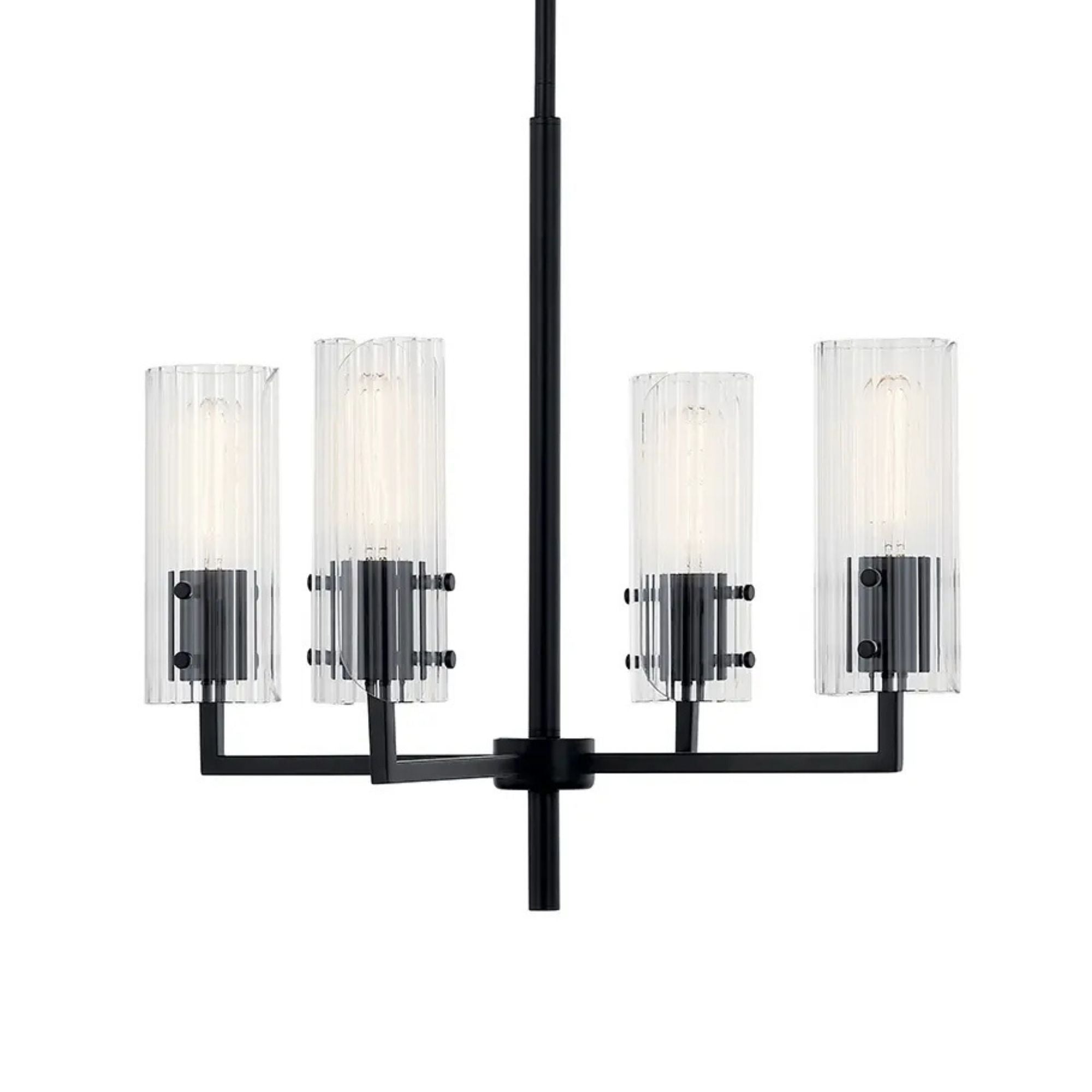 Velestino 21" 4-Light Chandelier, Black Finish