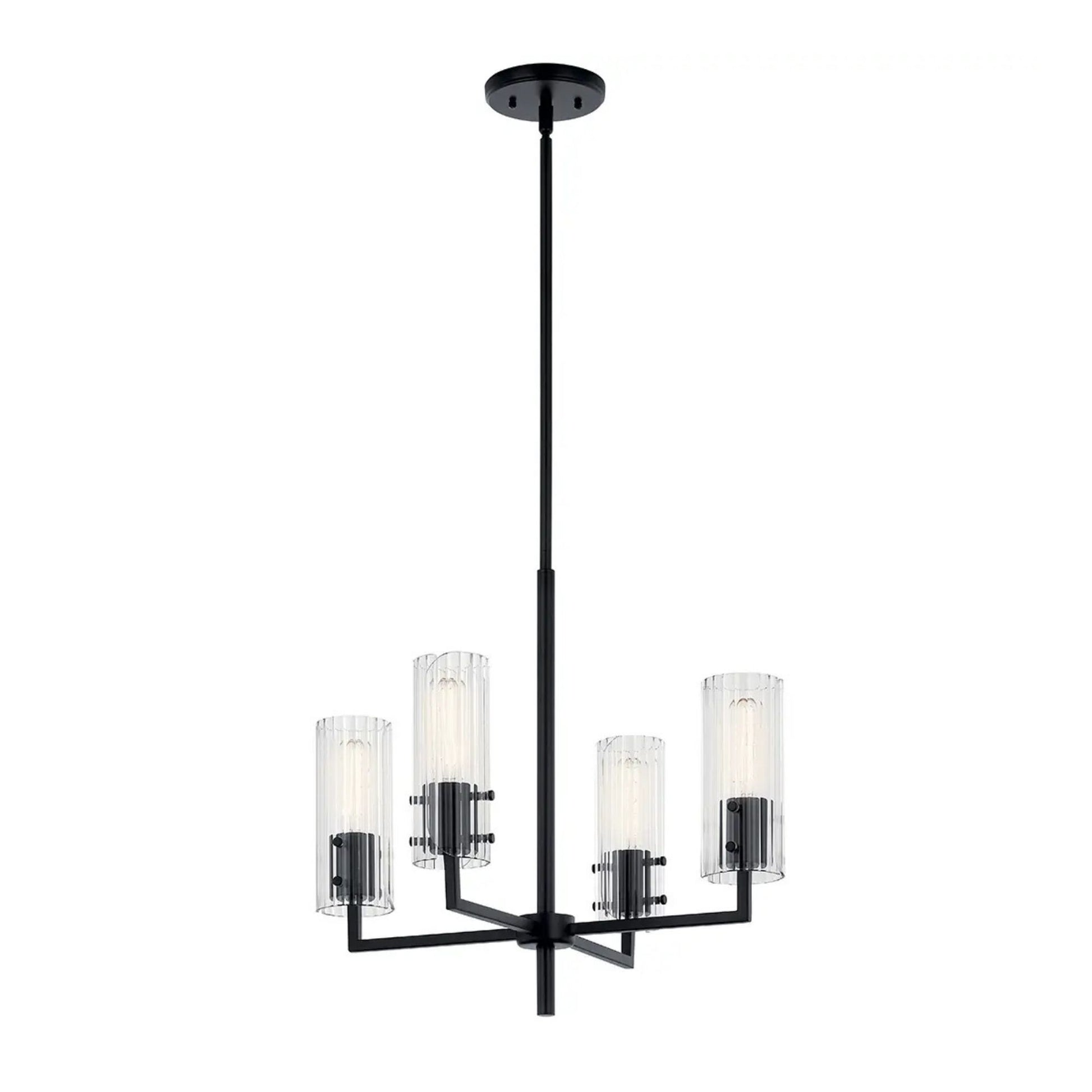 Kichler Lighting - Velestino 21" 4-Light Chandelier, Black Finish | Bees Lighting