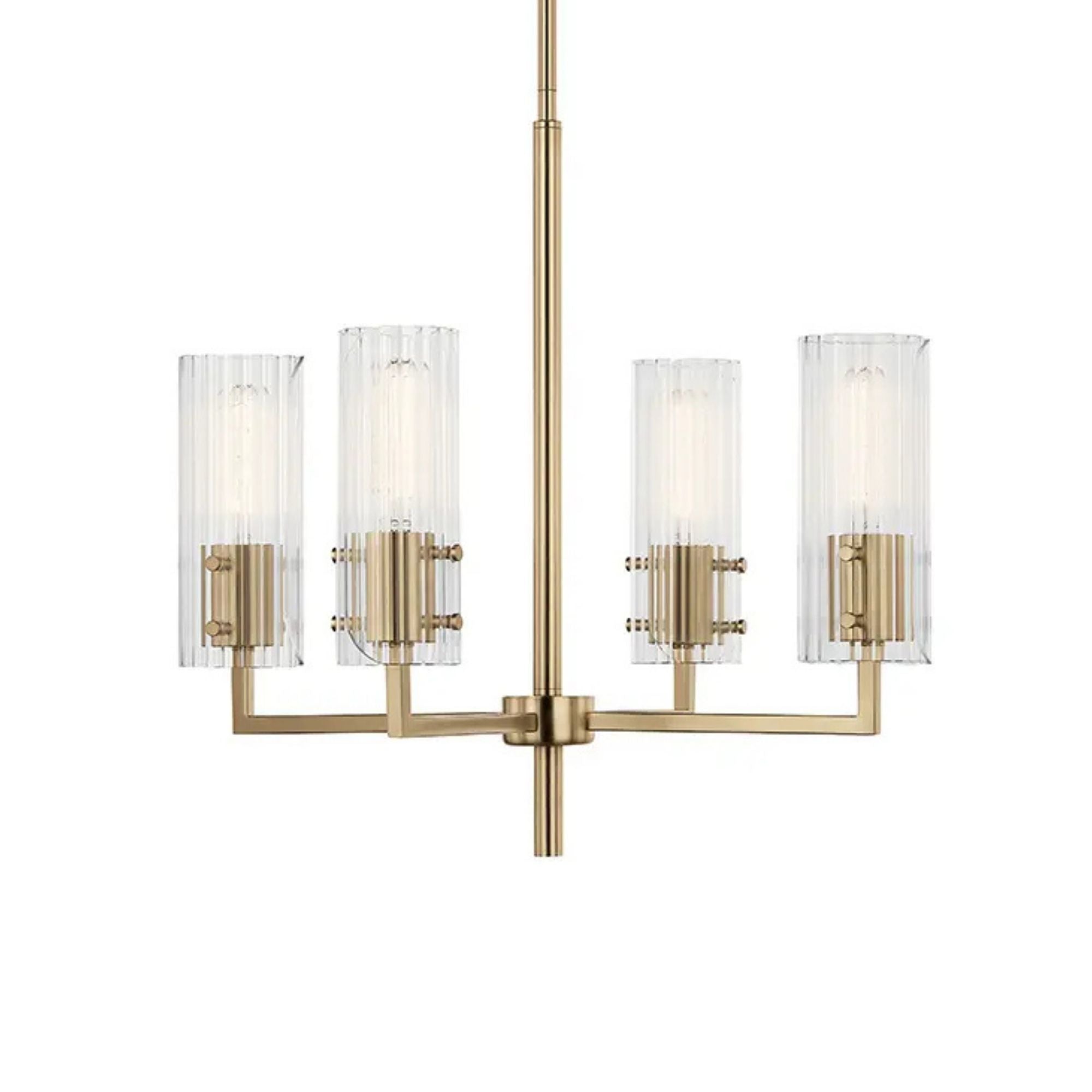 Velestino 21" 4-Light Chandelier, Champagne Bronze Finish