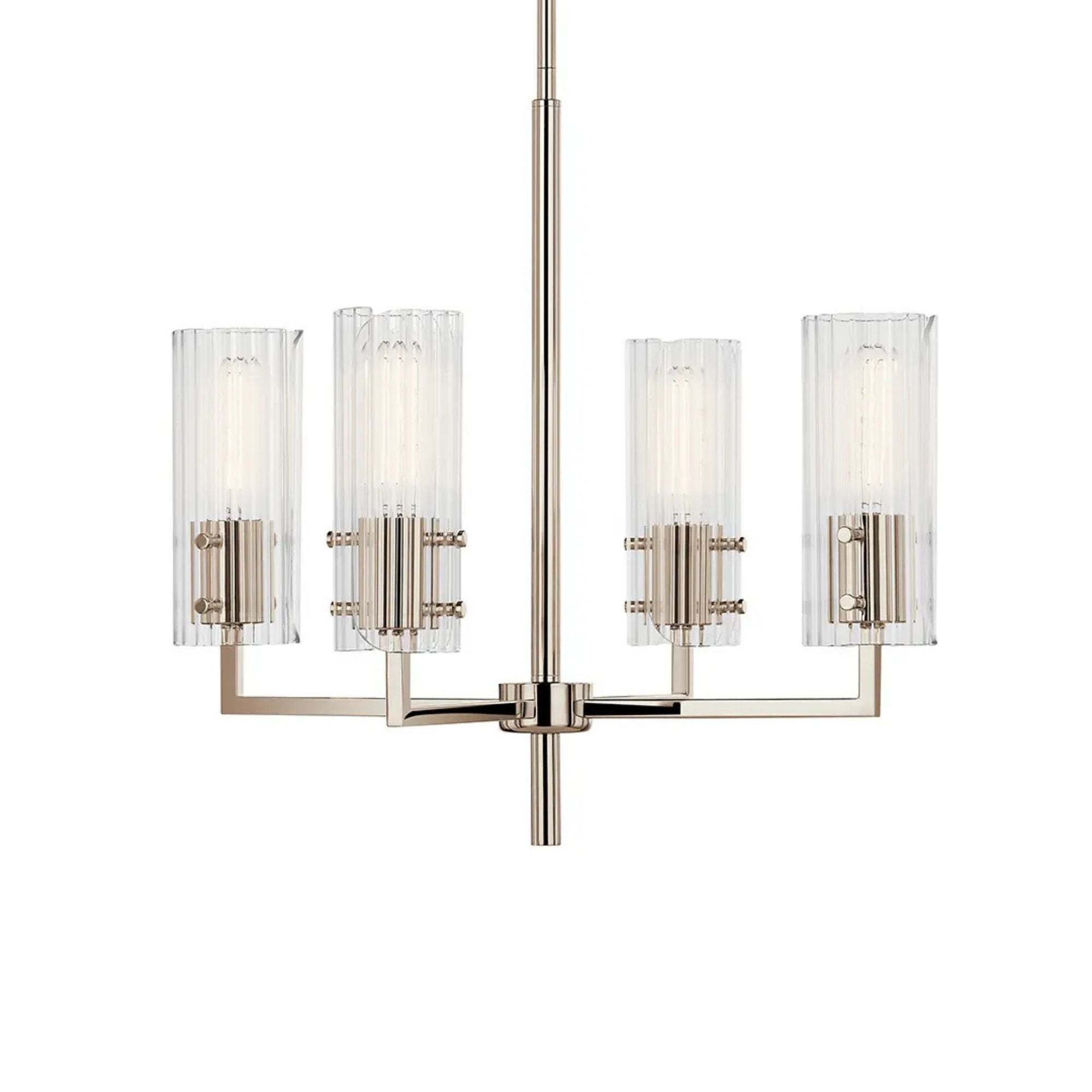 Velestino 21" 4-Light Chandelier, Polished Nickel Finish