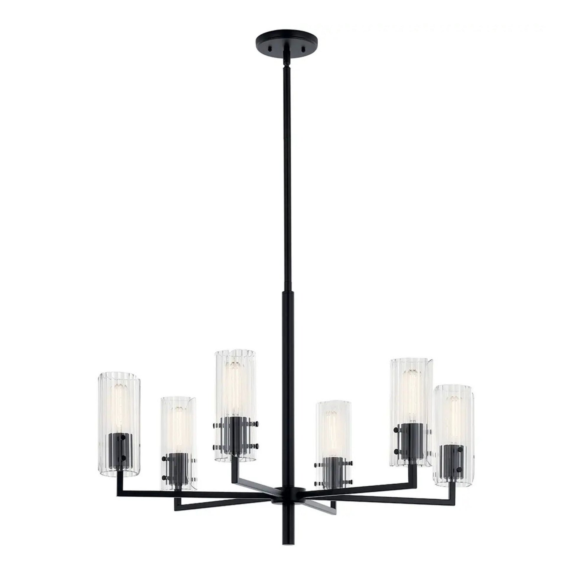 Kichler Lighting - Velestino 30" 6-Light Chandelier, Black Finish | Bees Lighting