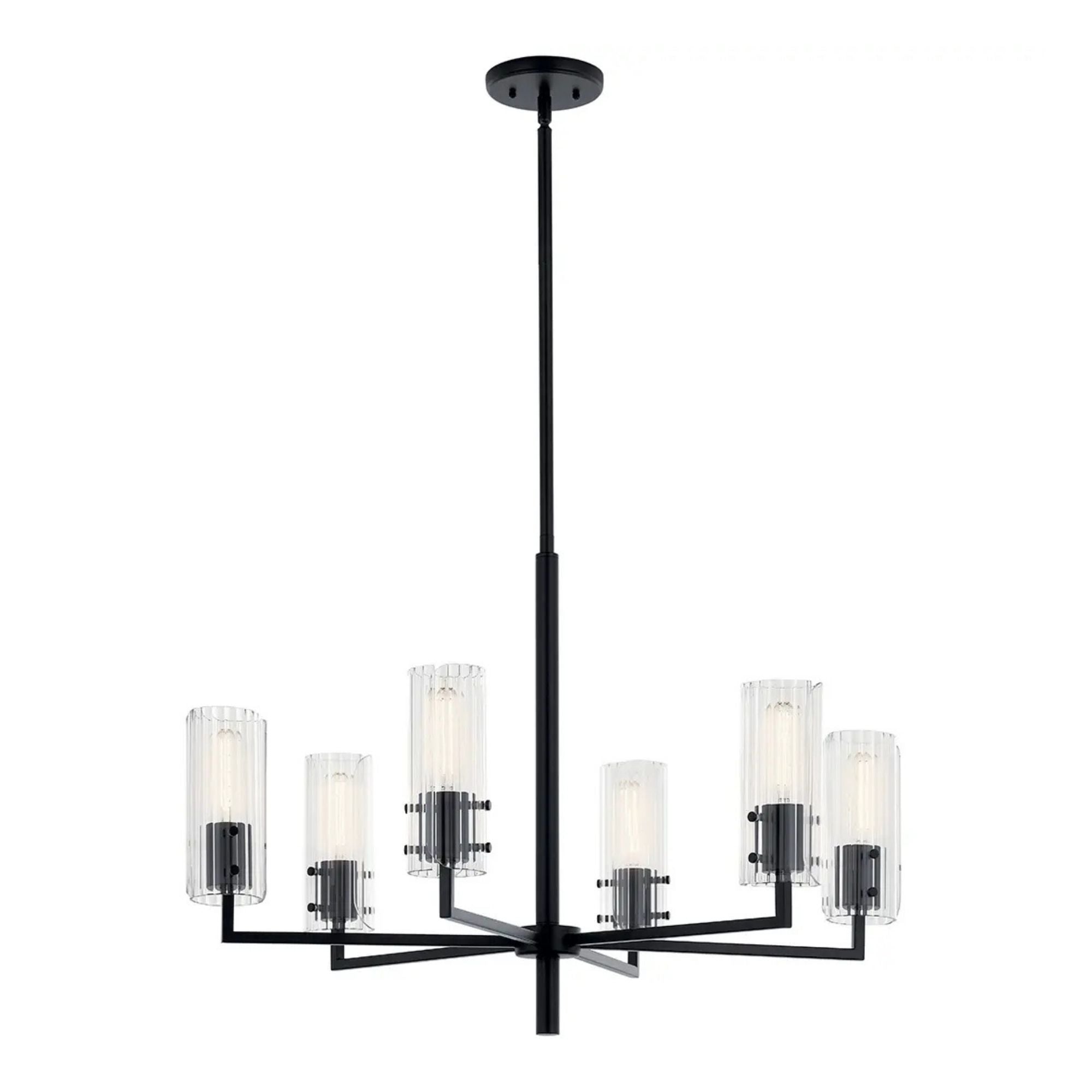 Kichler Lighting - Velestino 30" 6-Light Chandelier, Black Finish | Bees Lighting