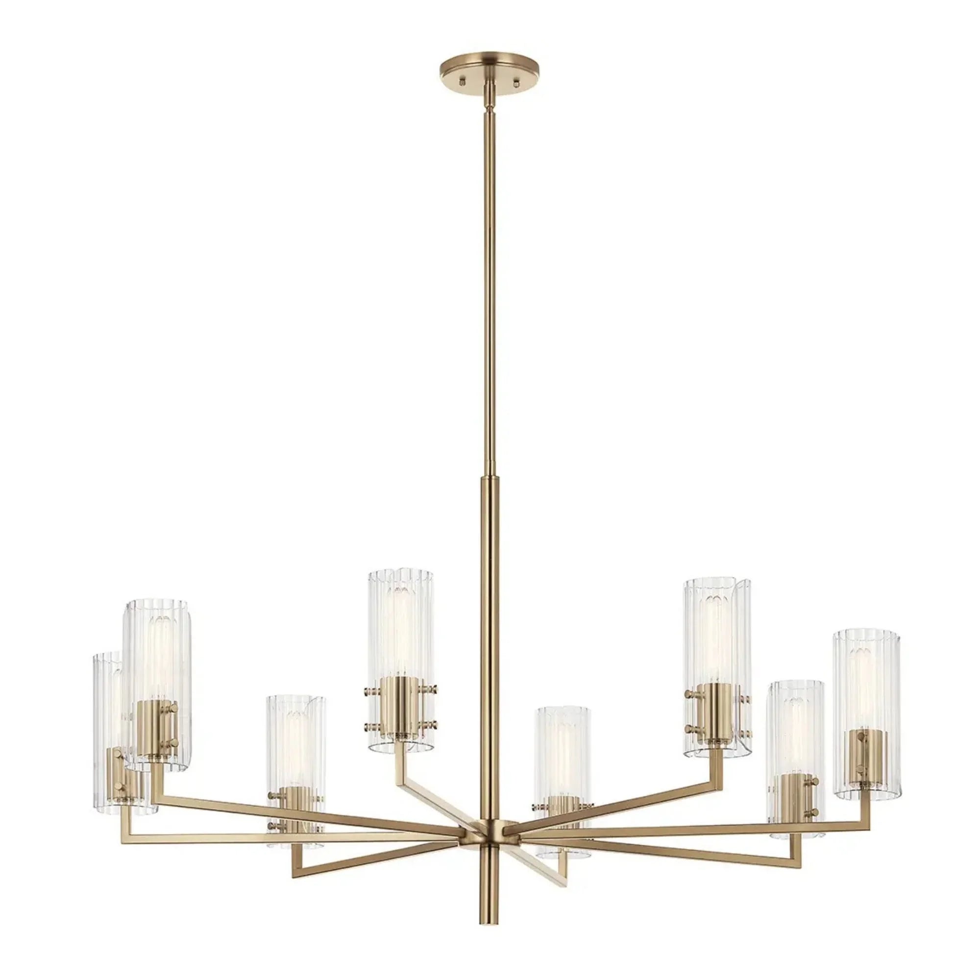 Kichler Lighting - Velestino 40" 8-Light Chandelier, Champagne Bronze Finish | Bees Lighting