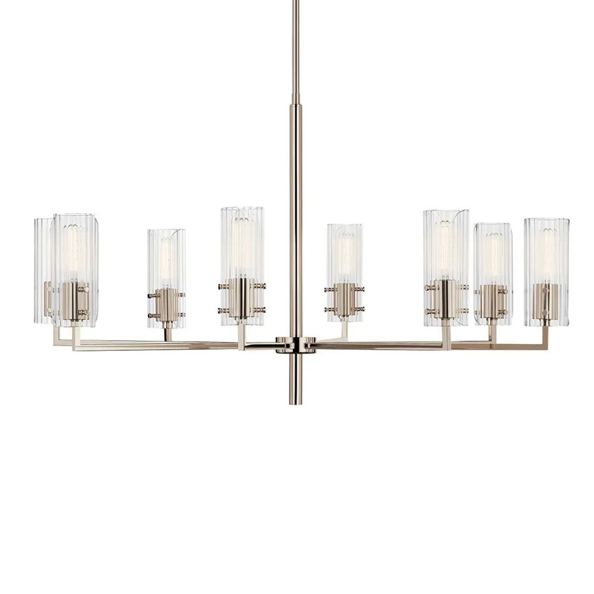 Velestino 40" 8-Light Chandelier, Polished Nickel Finish