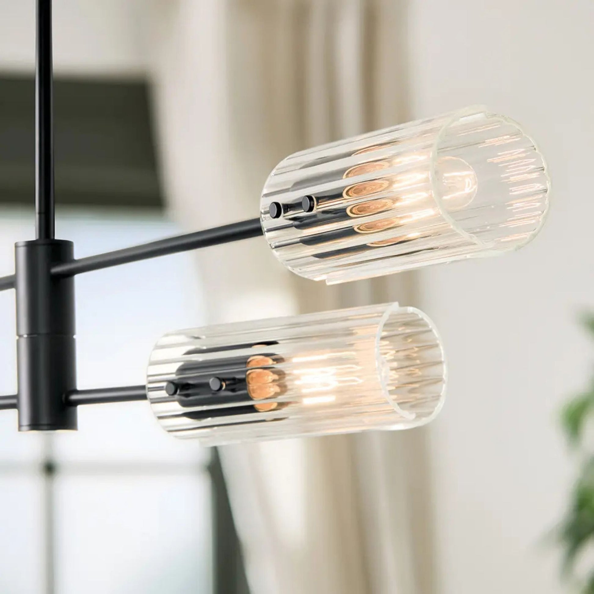 Kichler Lighting - Velestino 48" 4-Light Linear Chandelier, Black Finish | Bees Lighting