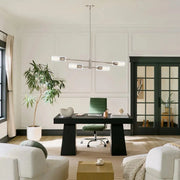 Kichler Lighting - Velestino 48" 4-Light Linear Chandelier, Polished Nickel Finish | Bees Lighting