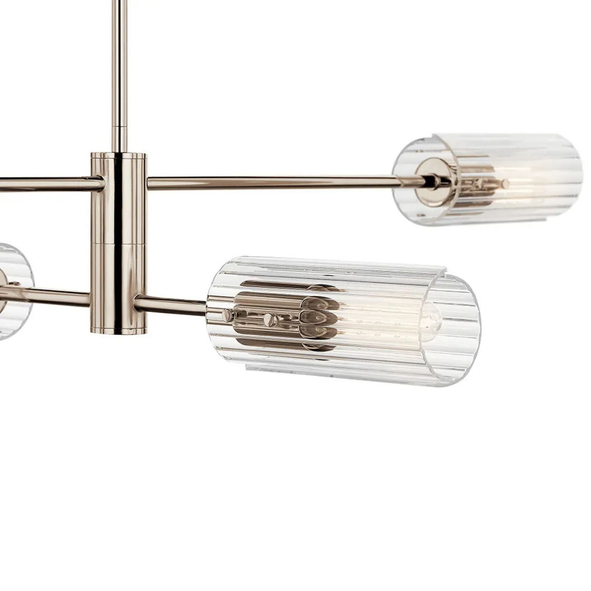 Kichler Lighting - Velestino 48" 4-Light Linear Chandelier, Polished Nickel Finish | Bees Lighting