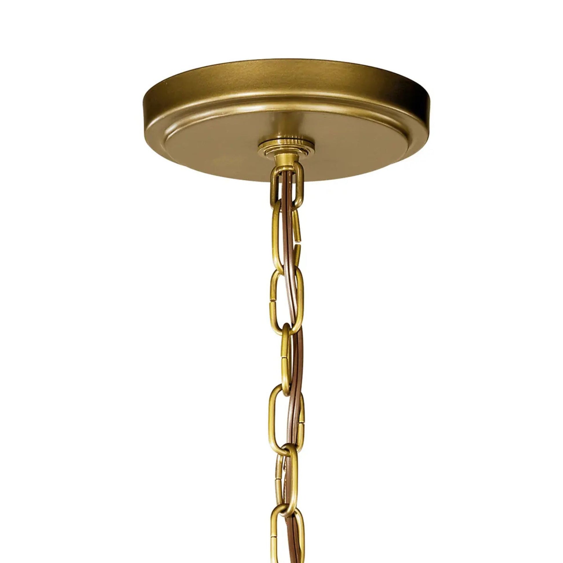 Kichler Lighting - Voleta 28" 6-Light Foyer Chandelier, Natural Brass Finish | Bees Lighting