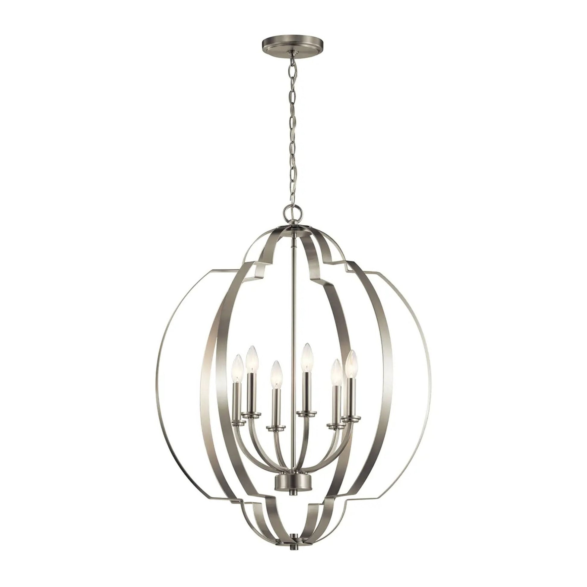 Kichler Lighting - Voleta 28" 6-Light Foyer Chandelier, Brushed Nickel Finish | Bees Lighting