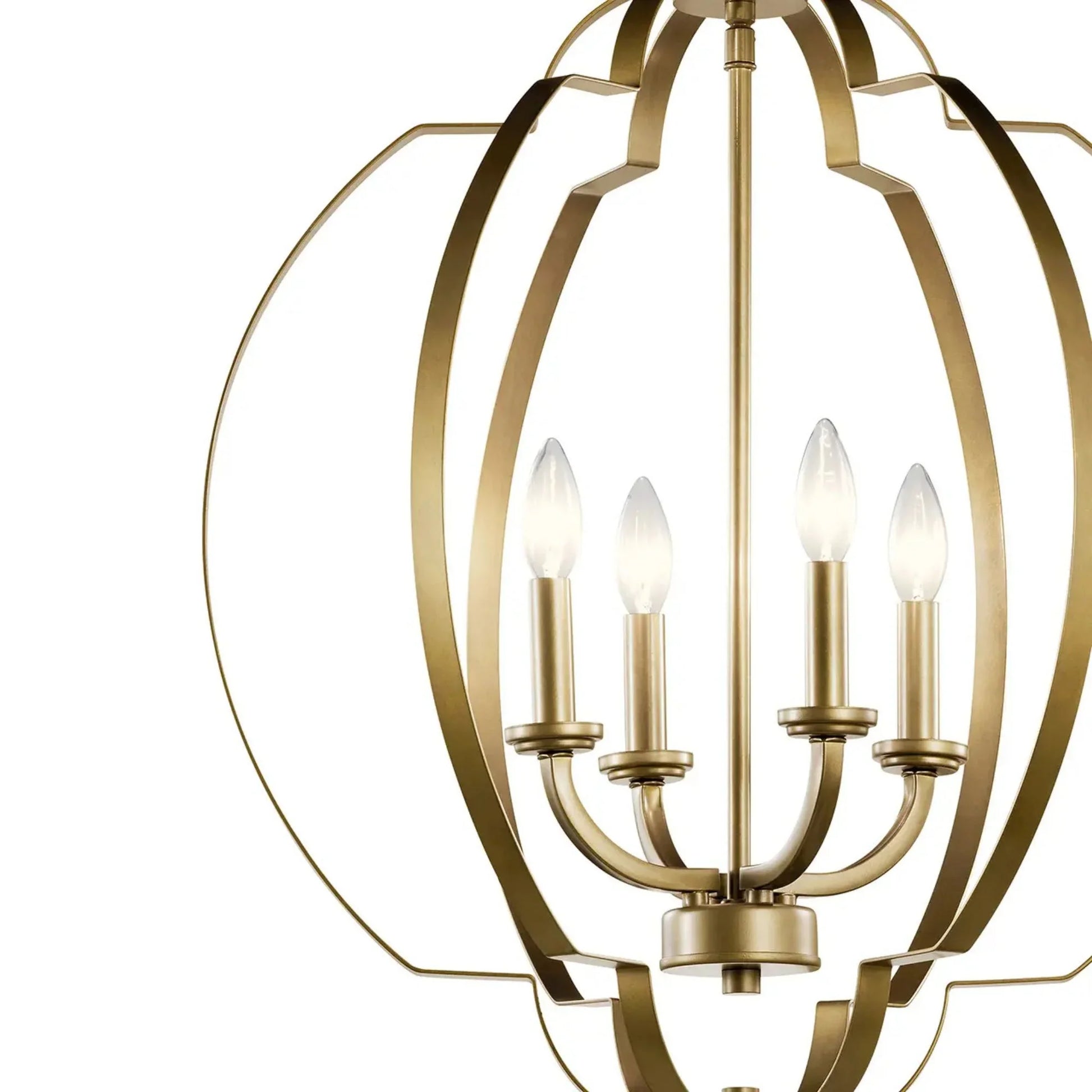 Kichler Lighting - Voleta 22" 4-Light Foyer Pendant, Natural Brass Finish | Bees Lighting