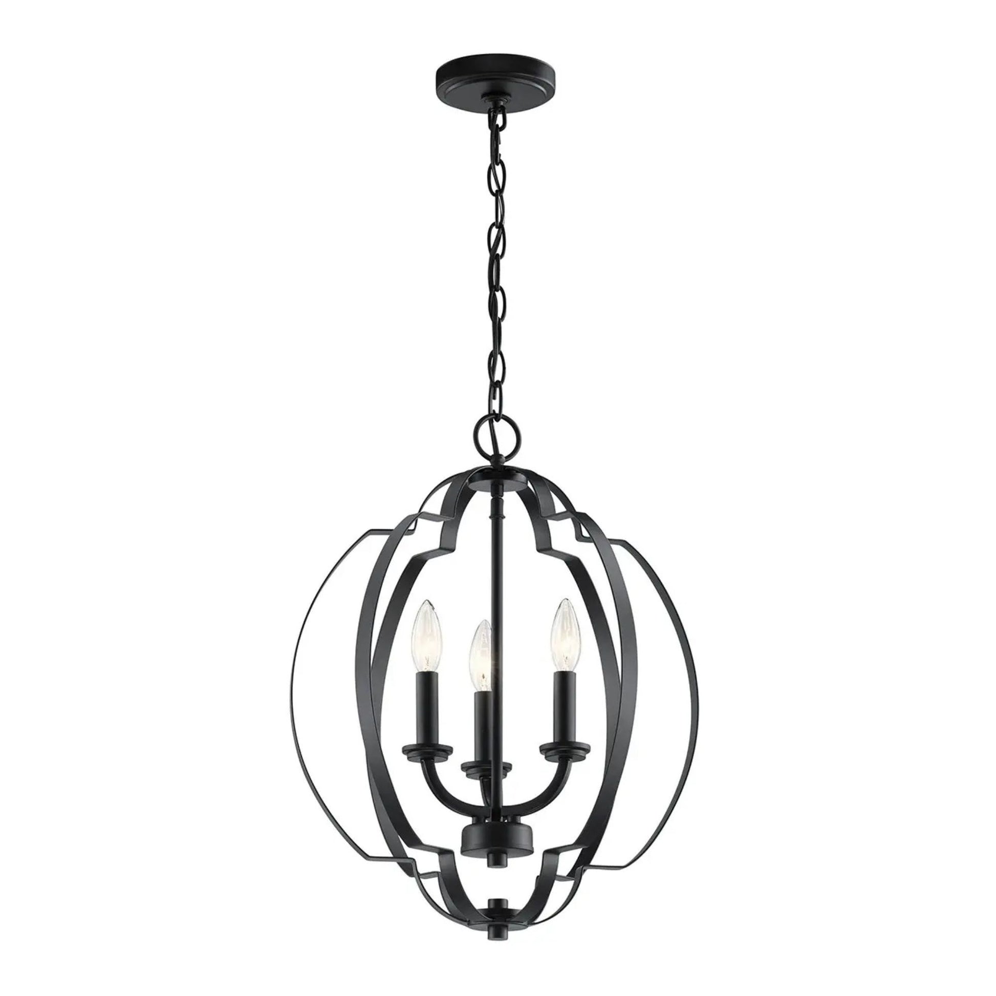 Kichler Lighting - Voleta 17" 3-Light Pendant, Black Finish | Bees Lighting