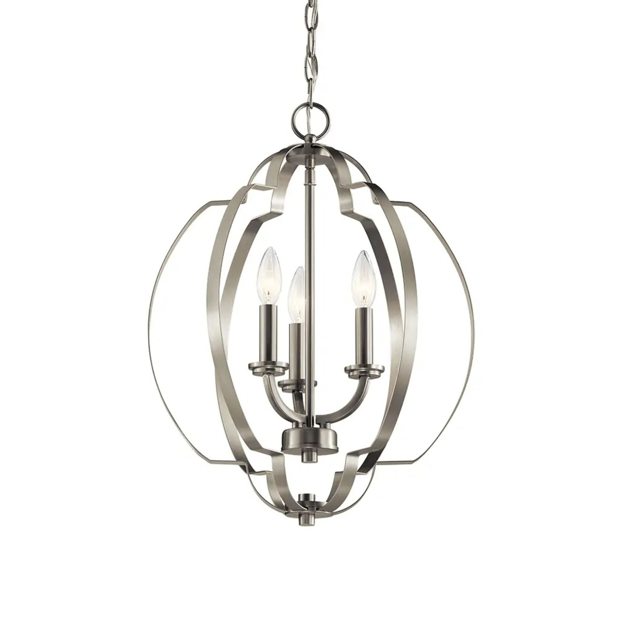 Voleta 17" 3-Light Pendant, Brushed Nickel Finish