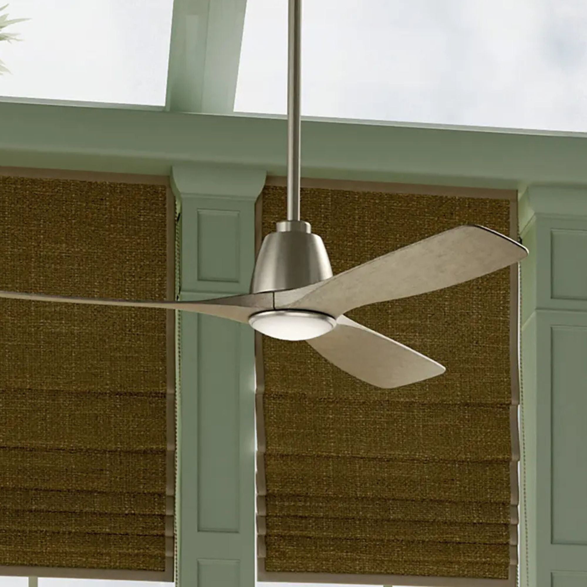 Kichler Volos II 54'' Ceiling Fan with LED Light AC Motor Brushed Nickel