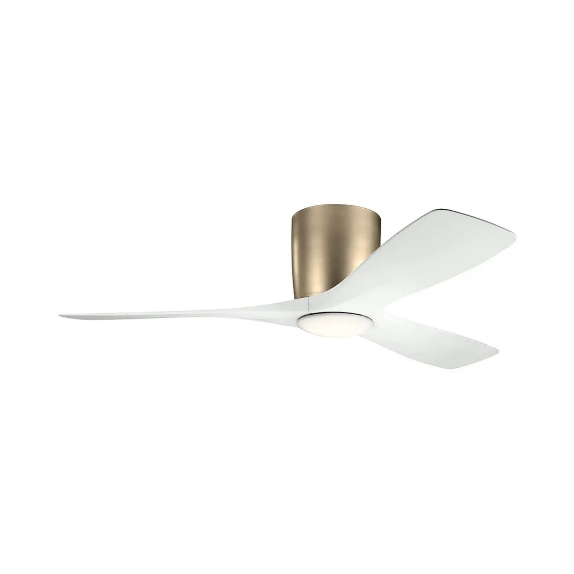 Volos 48" Champagne Bronze Hugger LED Ceiling Fan with Wall Control