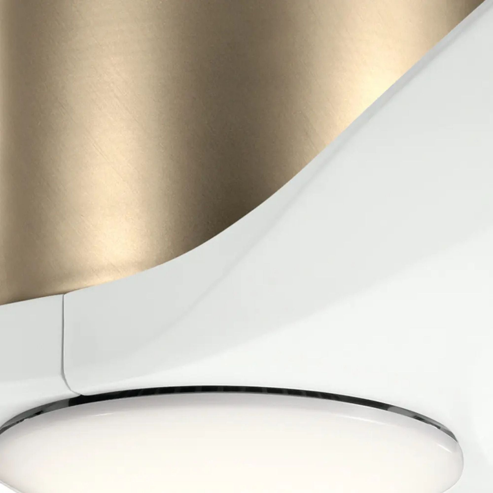 Volos 48" Champagne Bronze Hugger LED Ceiling Fan with Wall Control