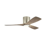 Volos 48" Nickel Hugger LED Ceiling Fan with Wall Control
