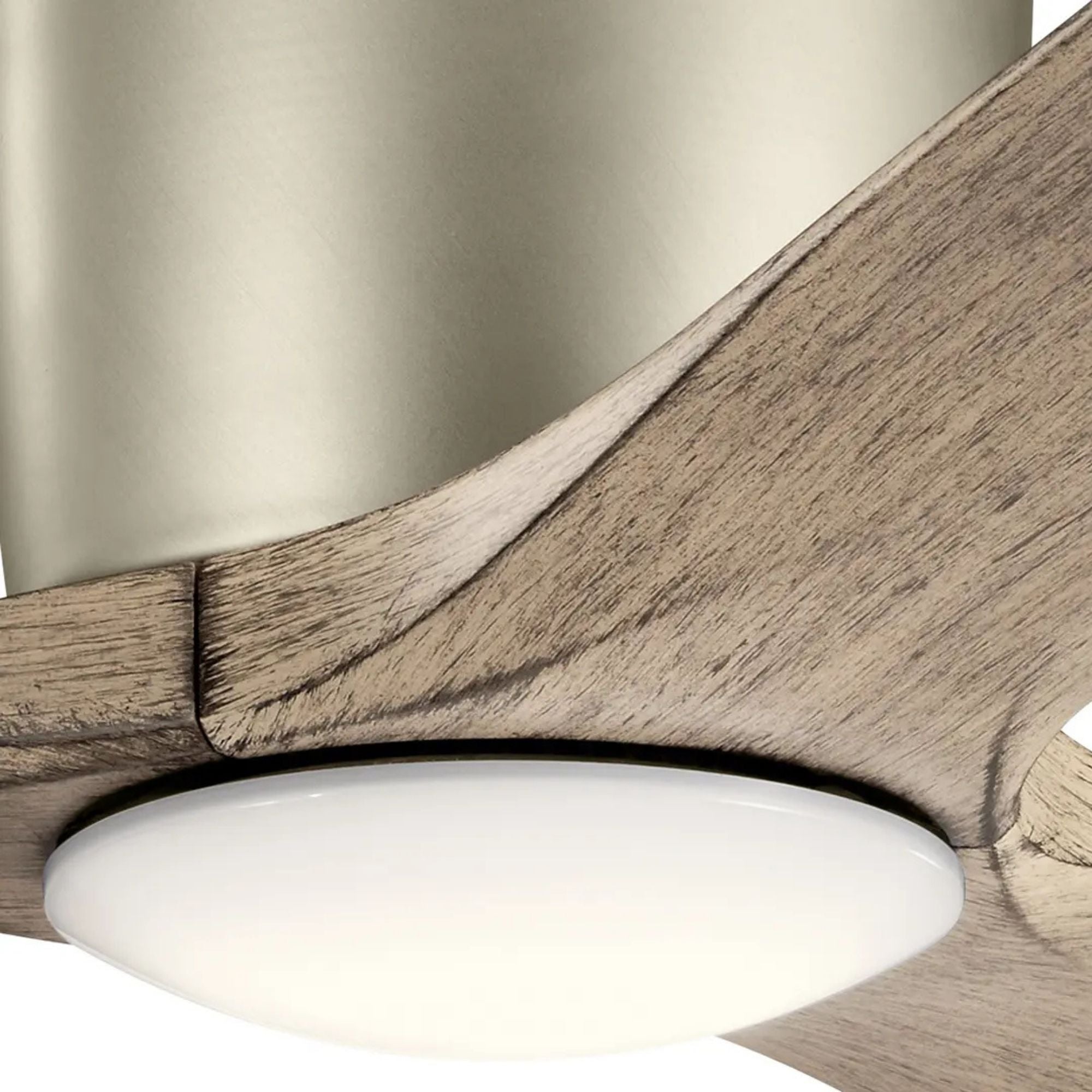 Volos 48" Nickel Hugger LED Ceiling Fan with Wall Control