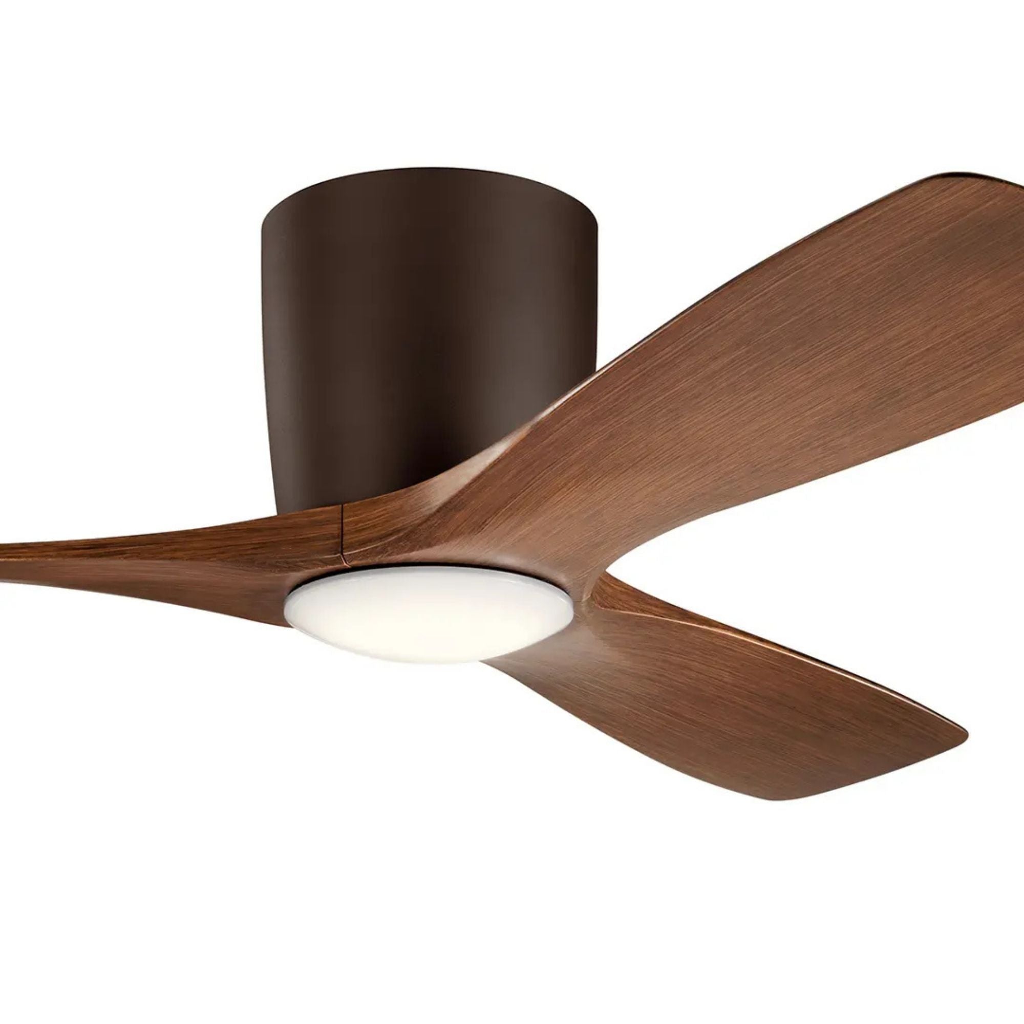 Volos 48" Bronze Hugger LED Ceiling Fan with Wall Control