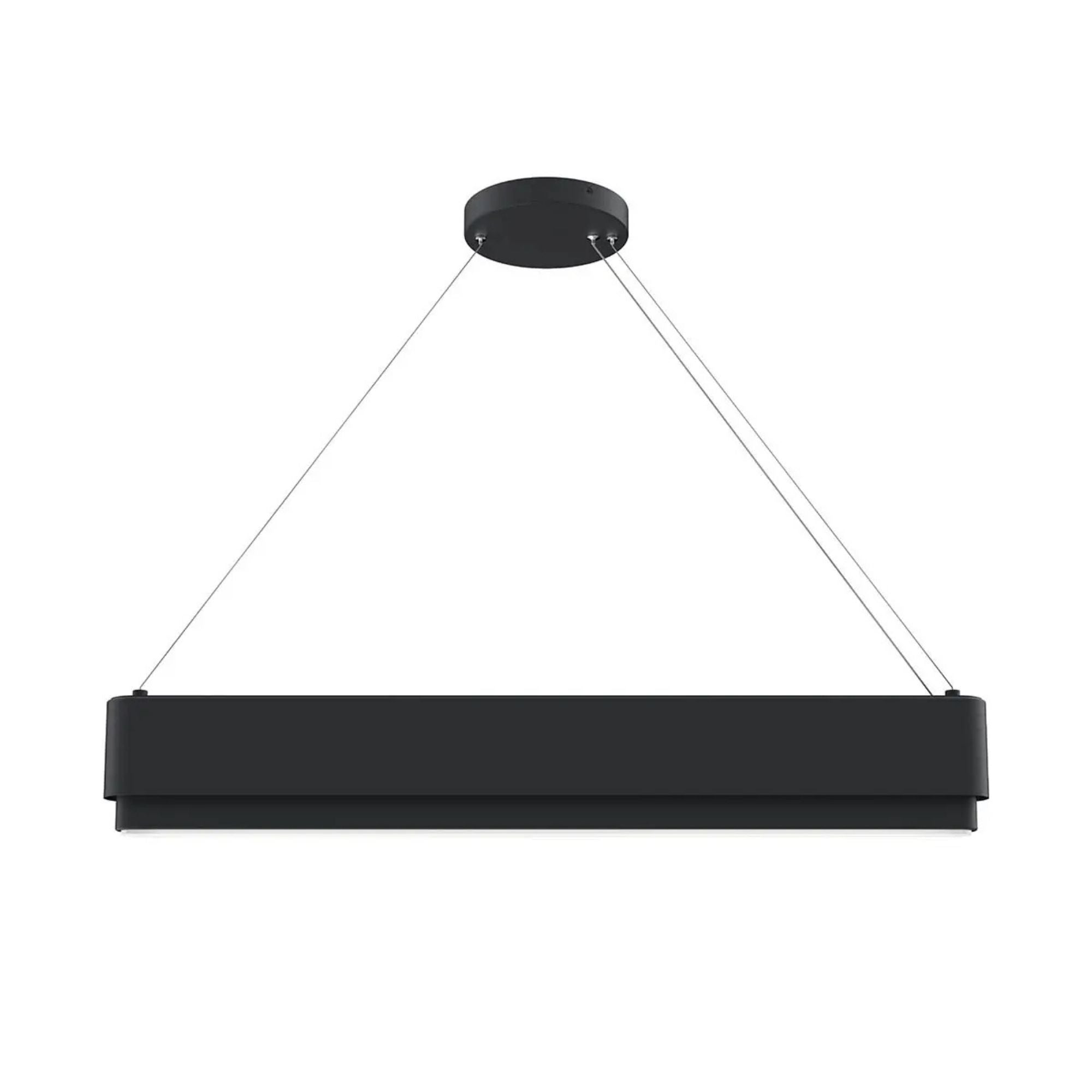 Walman 35.4 in. Chandelier, Matte Black, Integrated LED