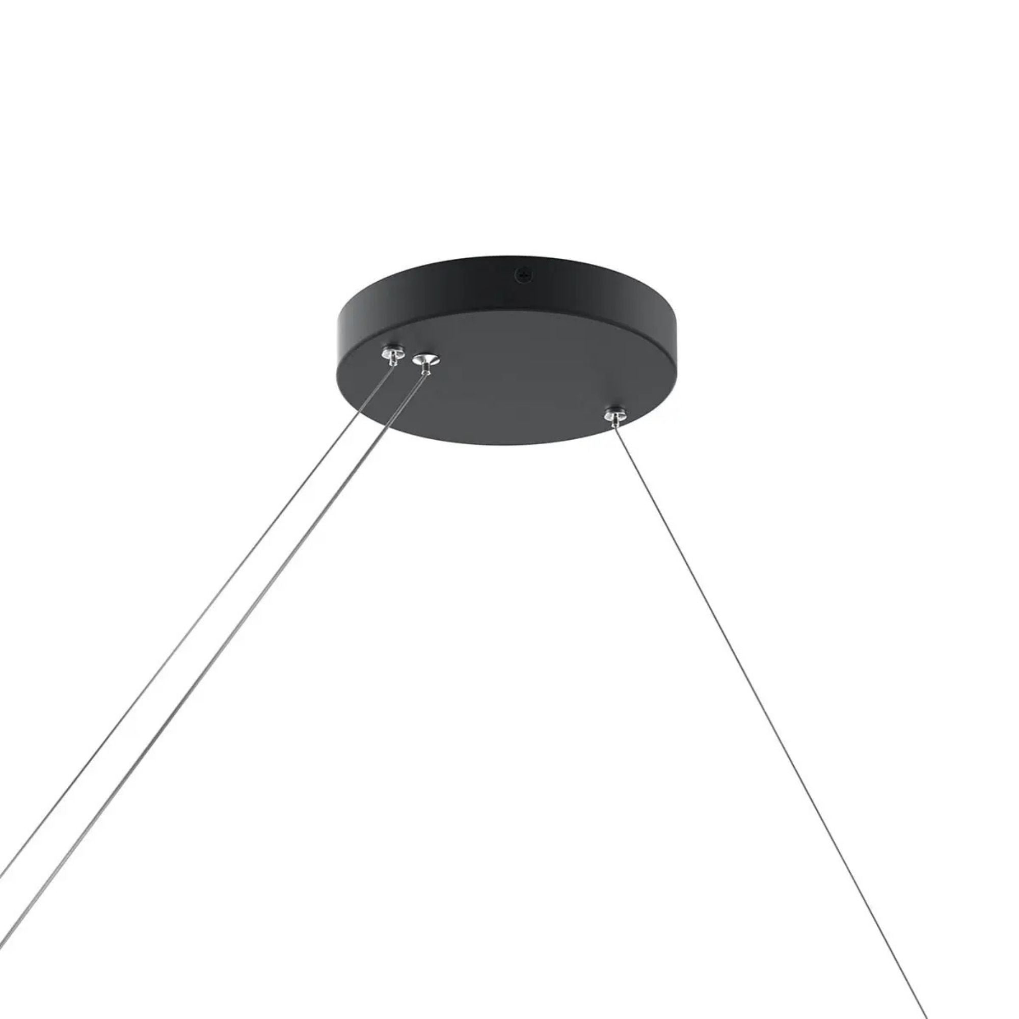 Walman 35.4 in. Chandelier, Matte Black, Integrated LED